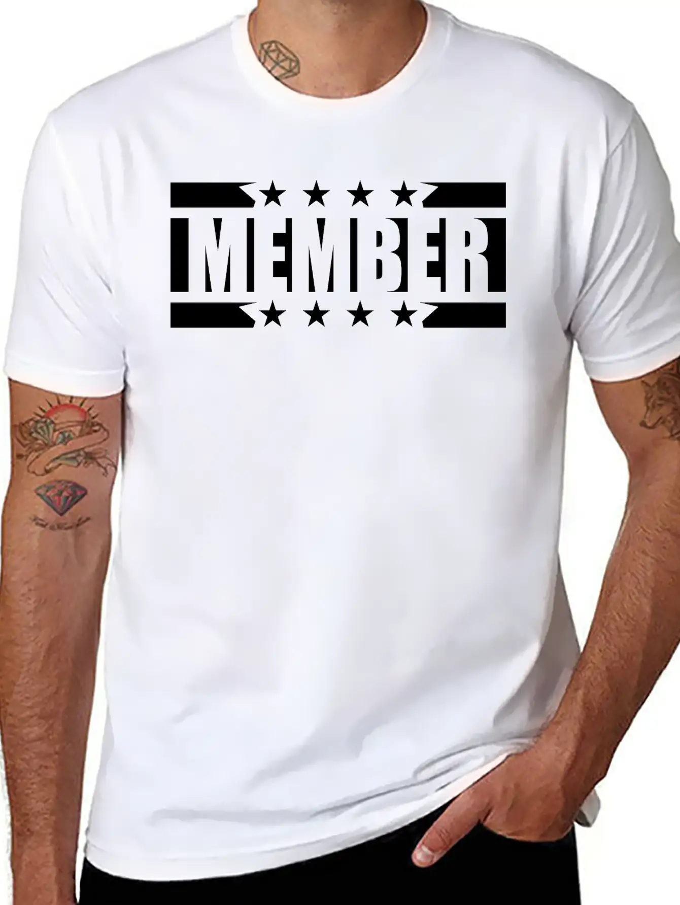 Team Stars Logo Member Team Crew Friends Party Cel Essential Cotton Tee For Daily Outfits ¨C Unisex Style