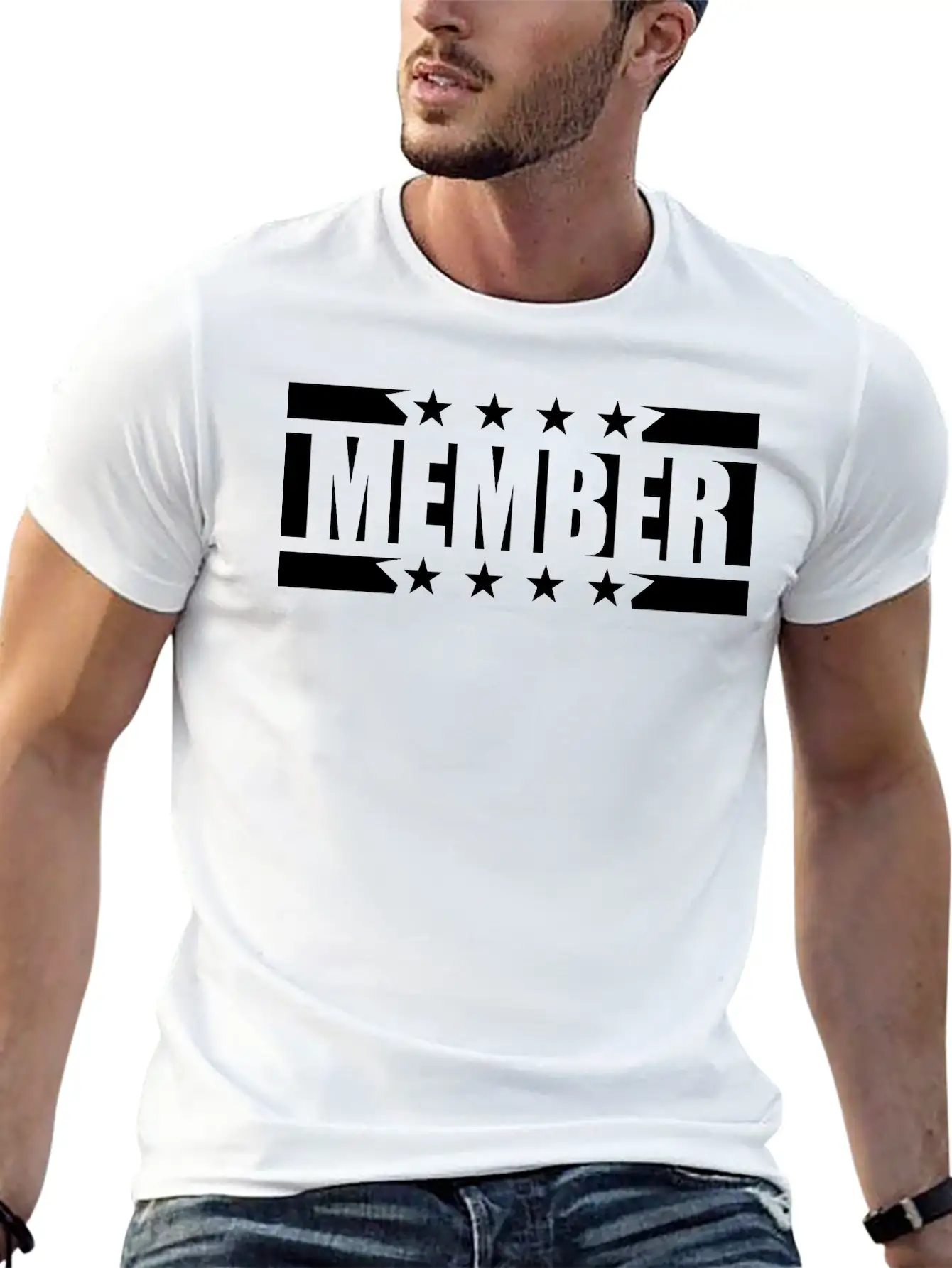 Team Stars Logo Member Team Crew Friends Party Cel Essential Cotton Tee For Daily Outfits ¨C Unisex Style