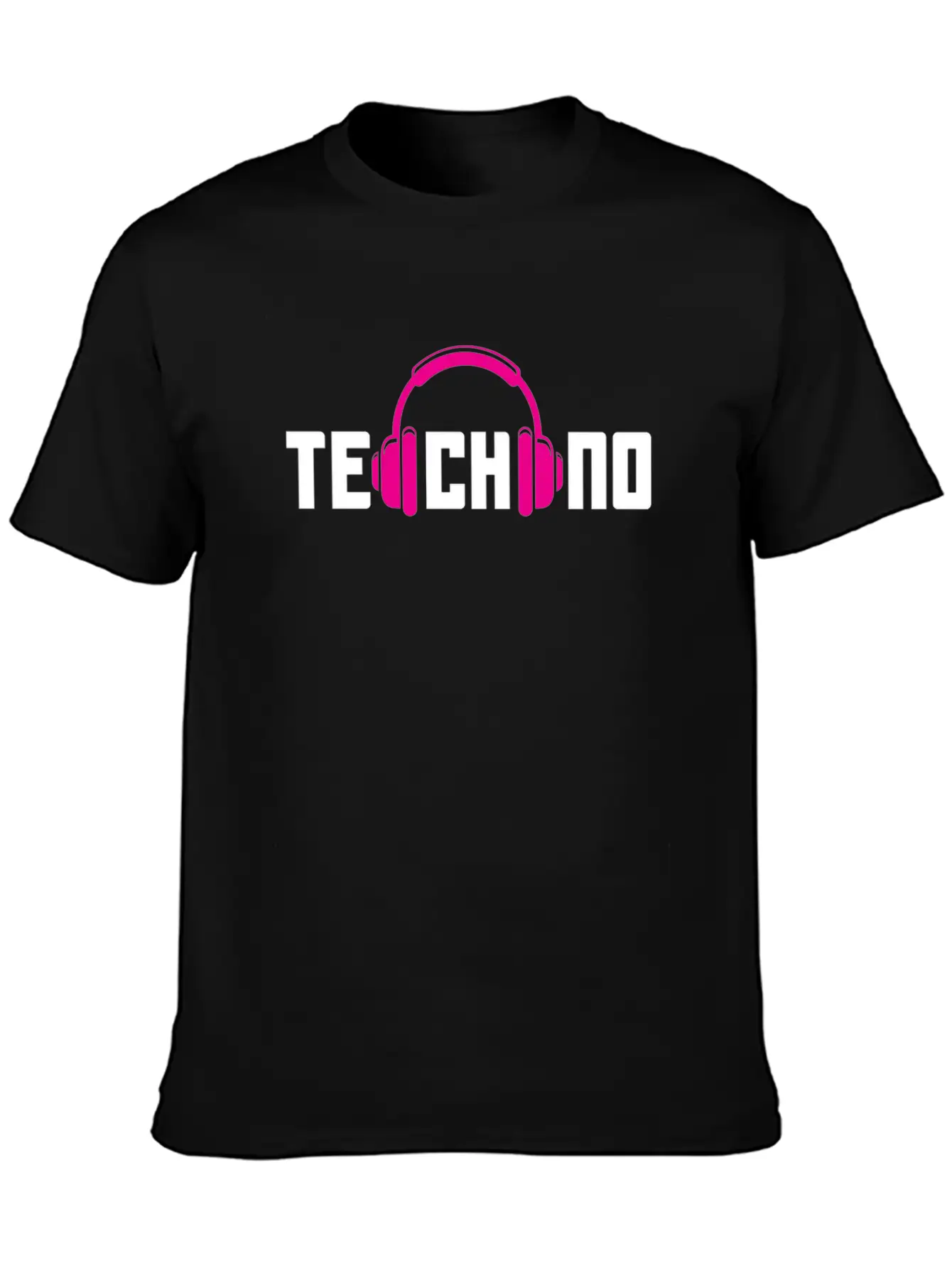 Techno Lover Headphones Vibe Design Basic Graphic T-Shirt ¨C Daily Comfort In Soft Cotton