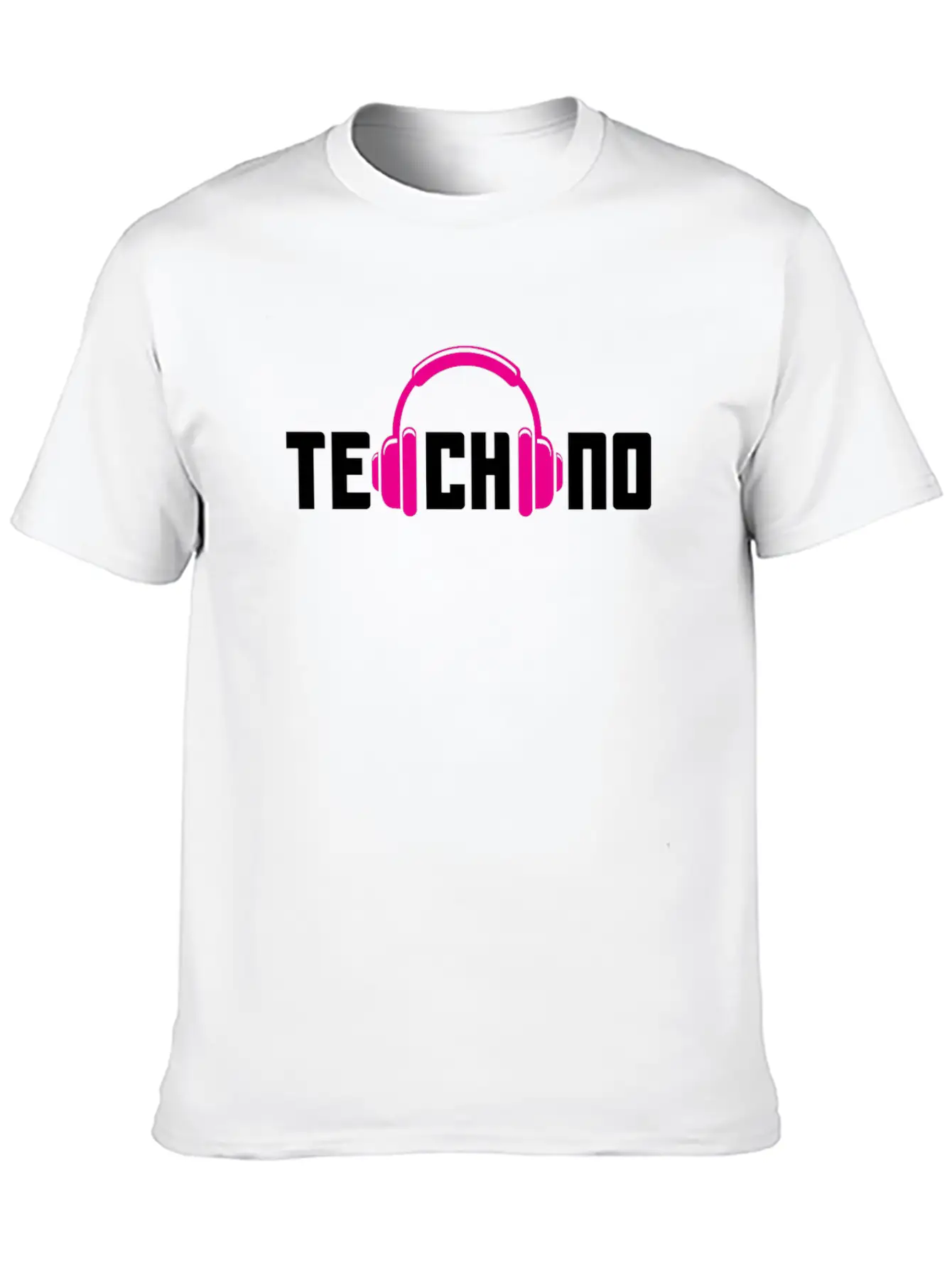 Techno Lover Headphones Vibe Design Basic Graphic T-Shirt ¨C Daily Comfort In Soft Cotton