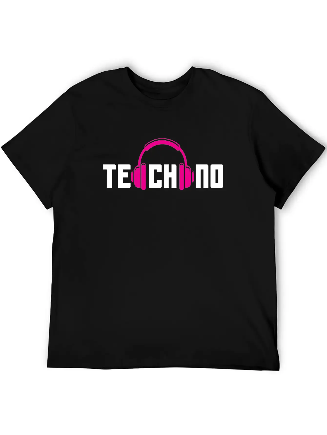 Techno Lover Headphones Vibe Design Basic Graphic T-Shirt ¨C Daily Comfort In Soft Cotton