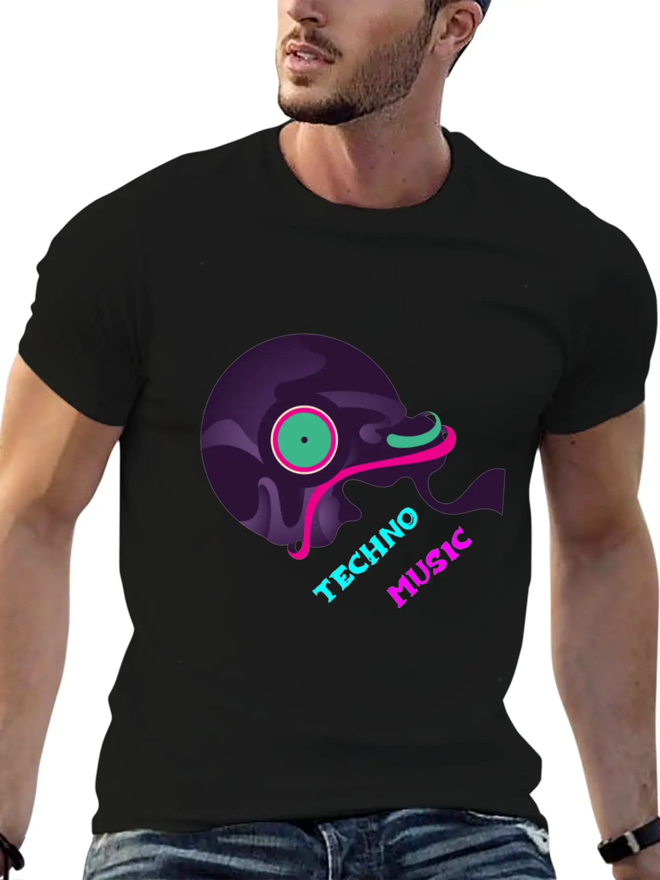 Techno Music - Drum & Bass Essential Cotton Tee For Daily Outfits ¨C Unisex Style