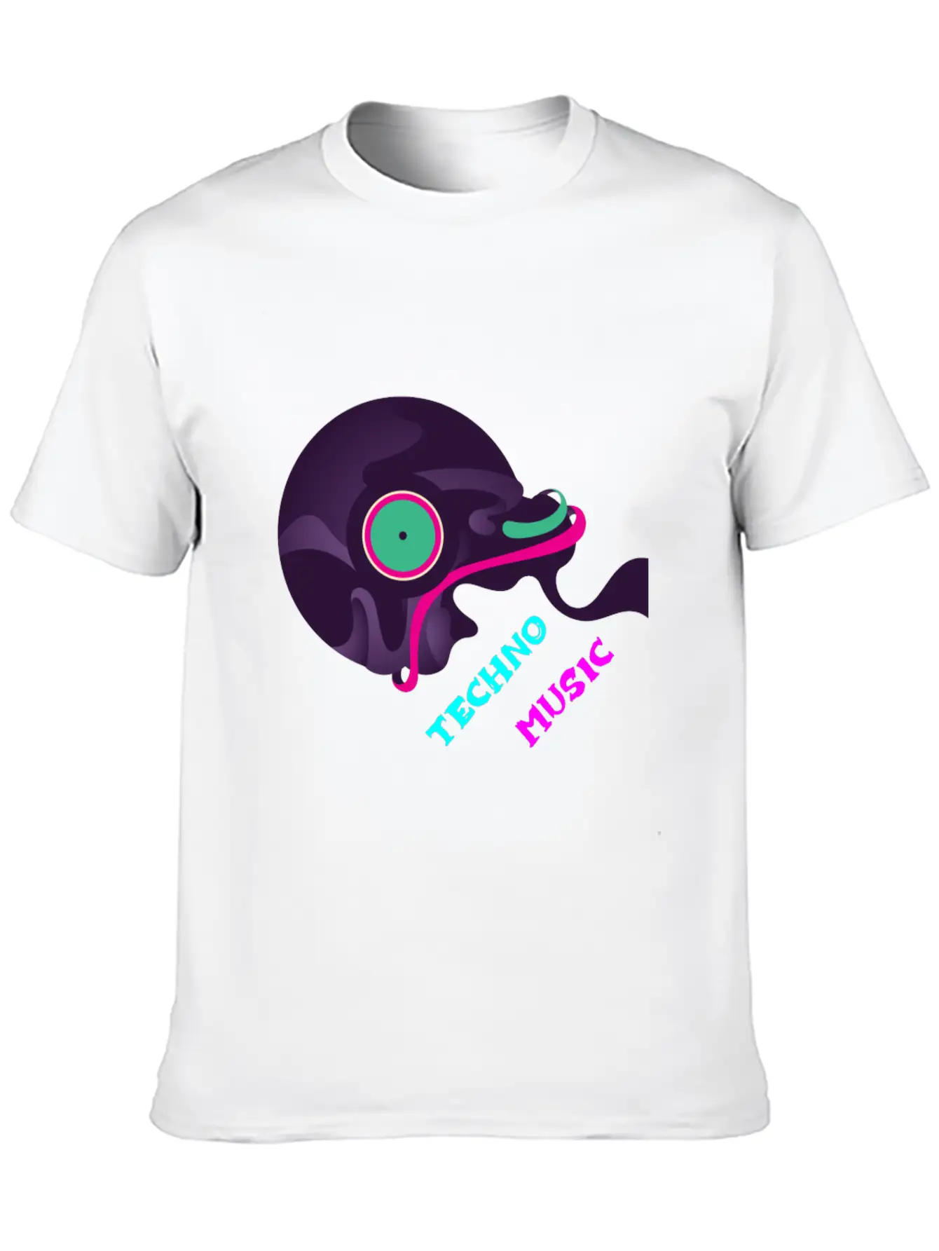 Techno Music - Drum & Bass Essential Cotton Tee For Daily Outfits ¨C Unisex Style