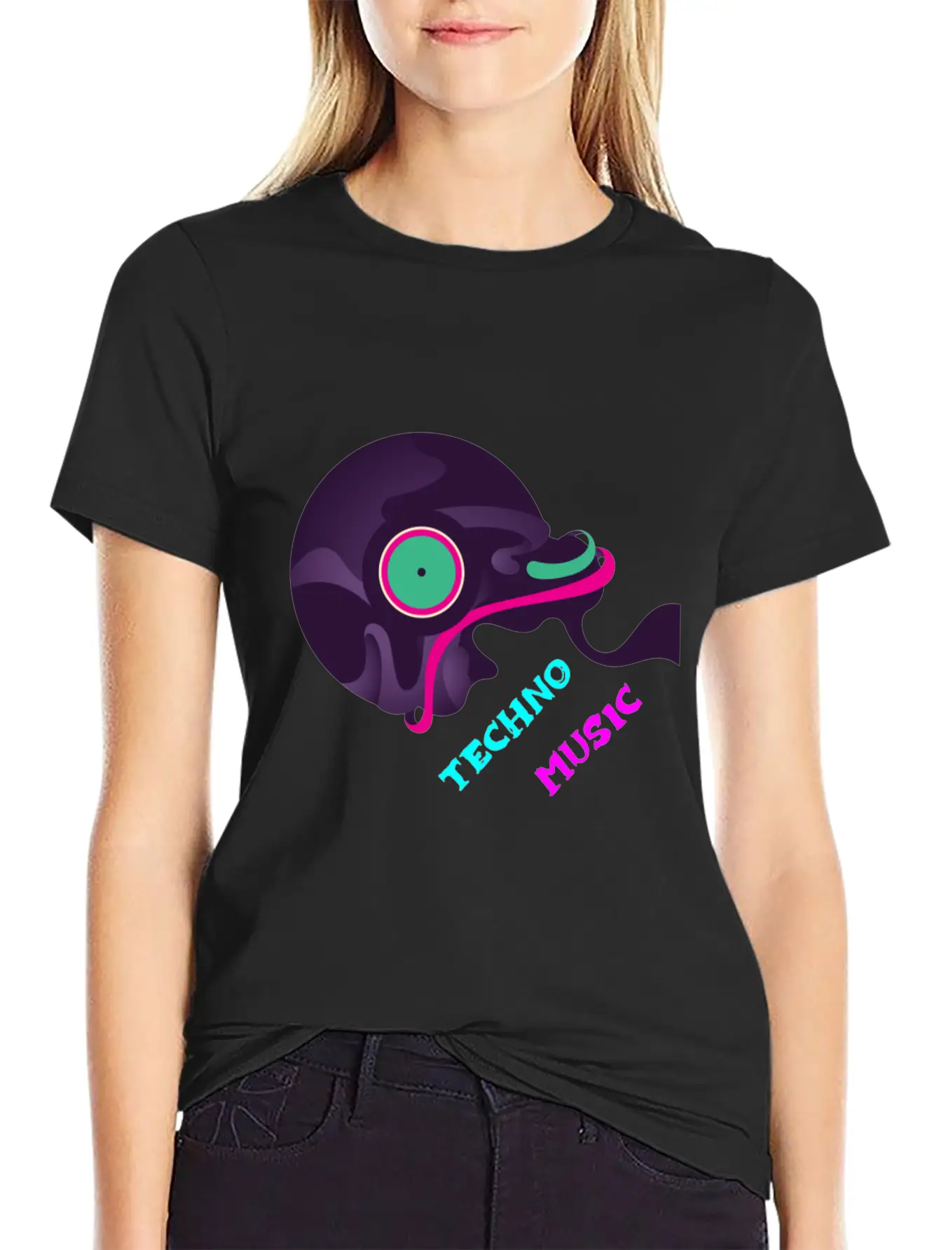 Techno Music - Drum & Bass Essential Cotton Tee For Daily Outfits ¨C Unisex Style