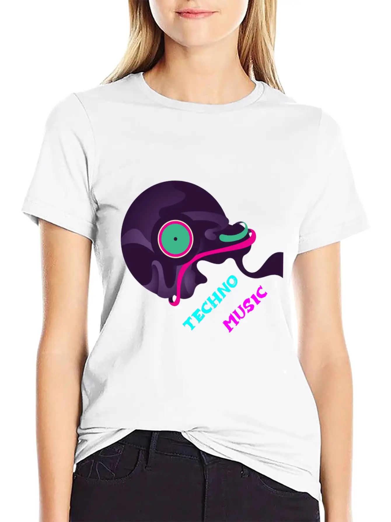 Techno Music - Drum & Bass Essential Cotton Tee For Daily Outfits ¨C Unisex Style