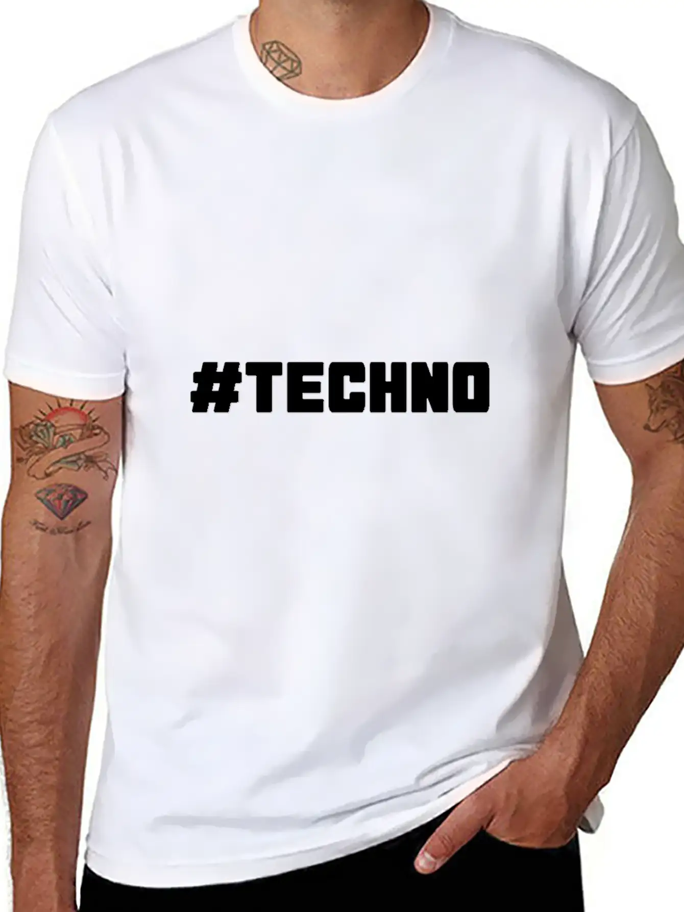 Techno - Music - # Techno # Basic Graphic T-Shirt ¨C Daily Comfort In Soft Cotton