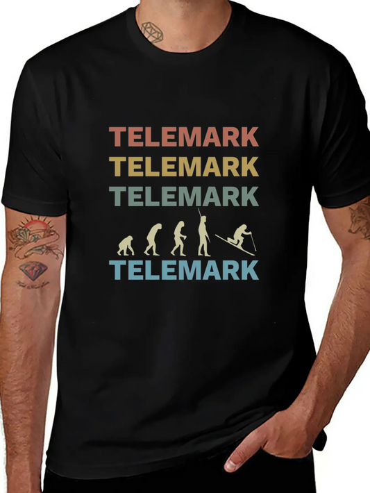 Telemark Uphill Skiing Free Heel Ski Evolution Soft Cotton Short Sleeve Tee ¨C Unisex Wardrobe Staple