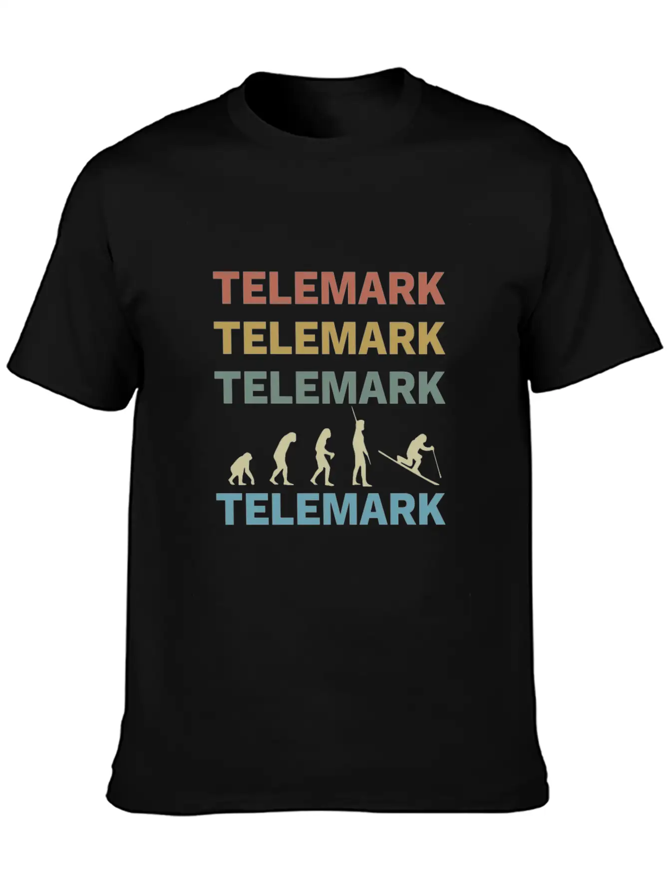 Telemark Uphill Skiing Free Heel Ski Evolution Soft Cotton Short Sleeve Tee ¨C Unisex Wardrobe Staple