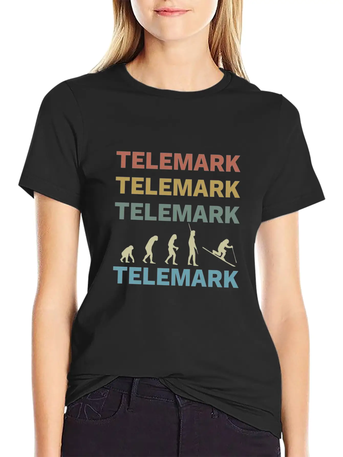 Telemark Uphill Skiing Free Heel Ski Evolution Soft Cotton Short Sleeve Tee ¨C Unisex Wardrobe Staple