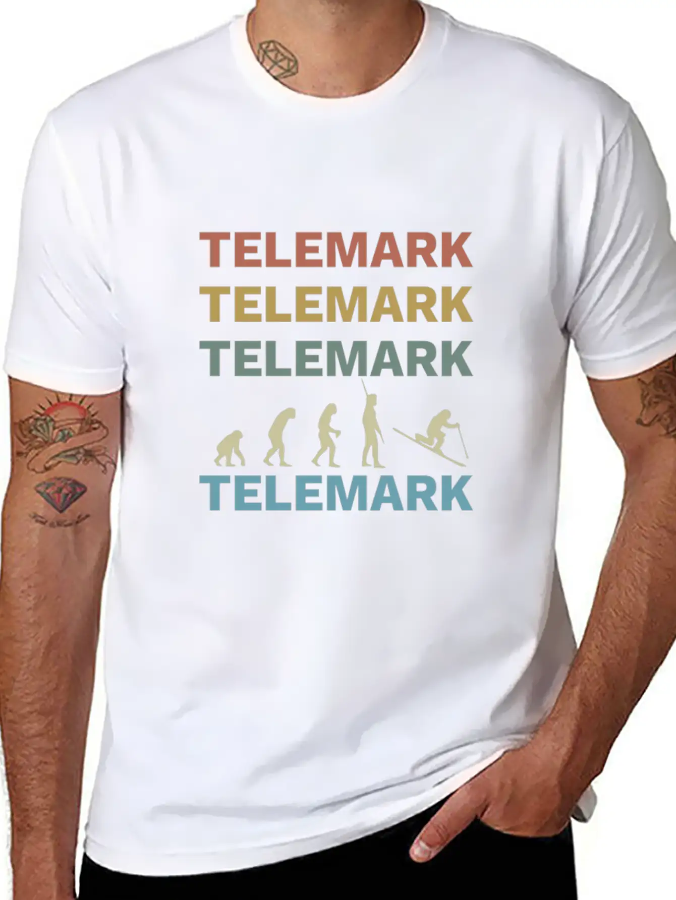 Telemark Uphill Skiing Free Heel Ski Evolution Soft Cotton Short Sleeve Tee ¨C Unisex Wardrobe Staple