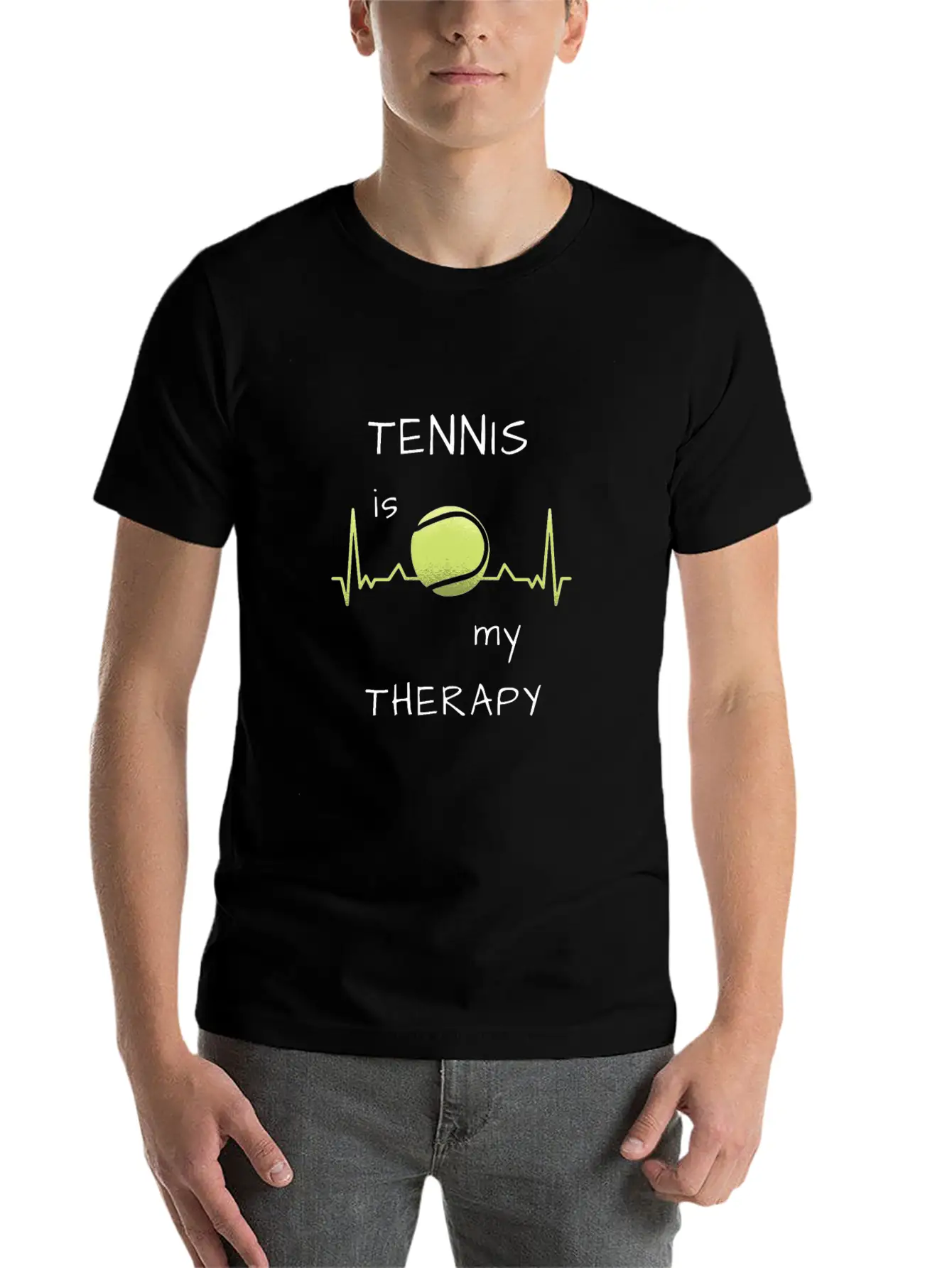 Tennis Is My Therapy Soft Cotton Short Sleeve Tee ¨C Unisex Wardrobe Staple