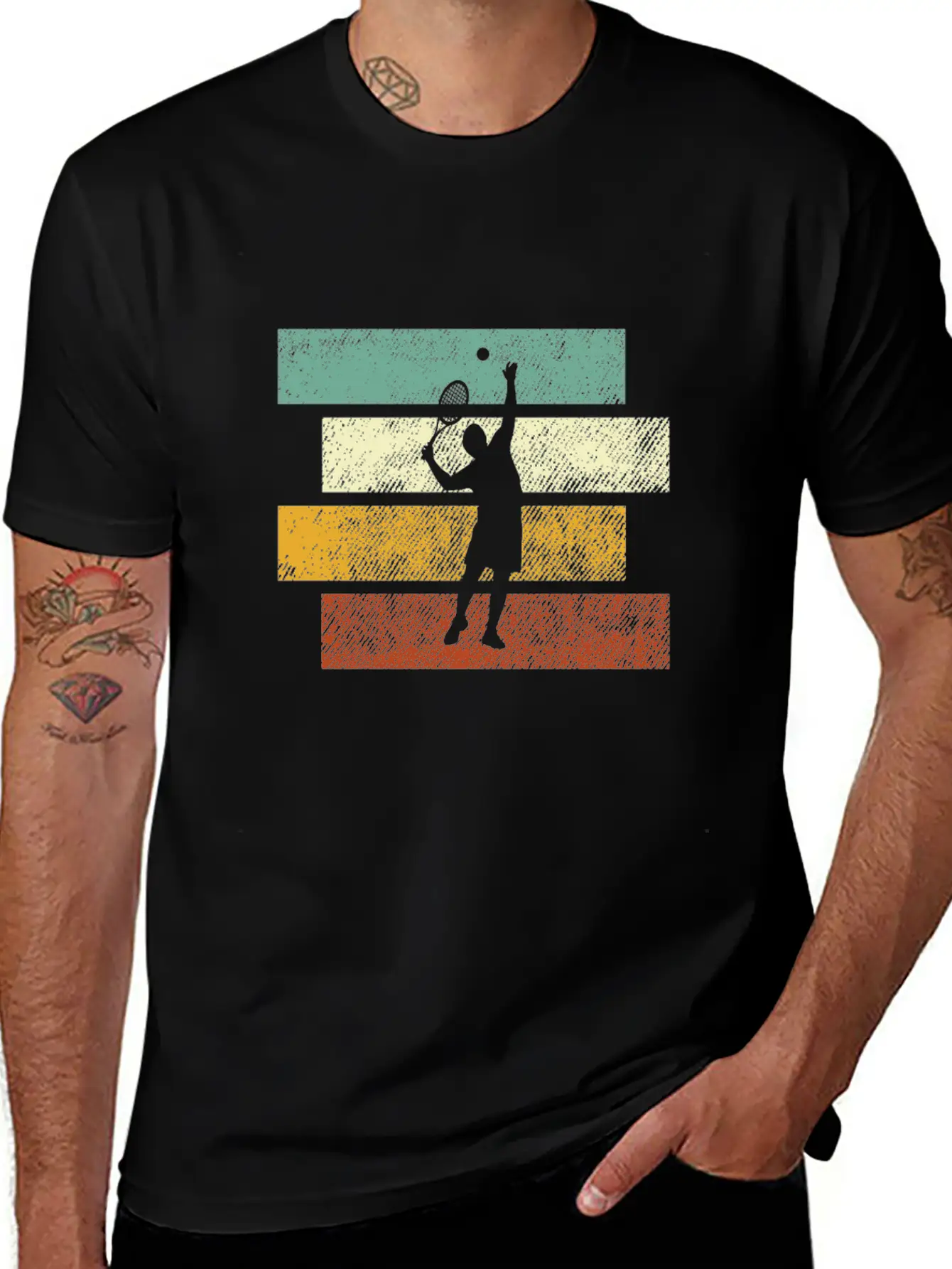 Tennis Retro Essential Cotton Tee For Daily Outfits ¨C Unisex Style