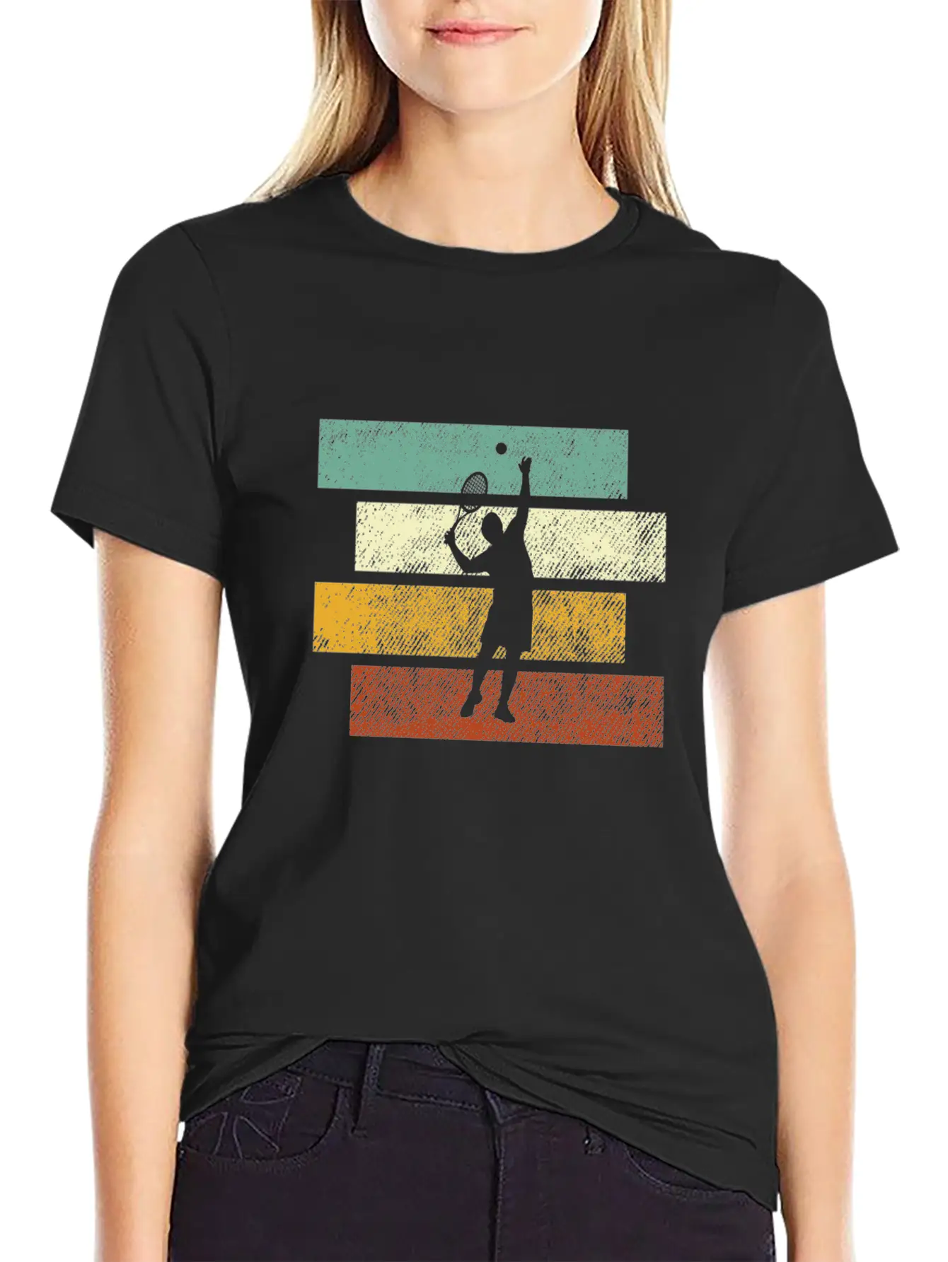 Tennis Retro Essential Cotton Tee For Daily Outfits ¨C Unisex Style