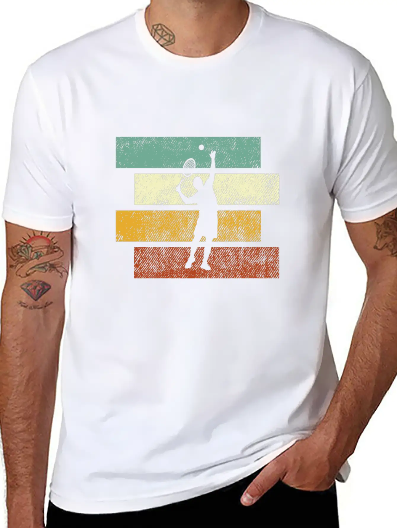 Tennis Retro Essential Cotton Tee For Daily Outfits ¨C Unisex Style