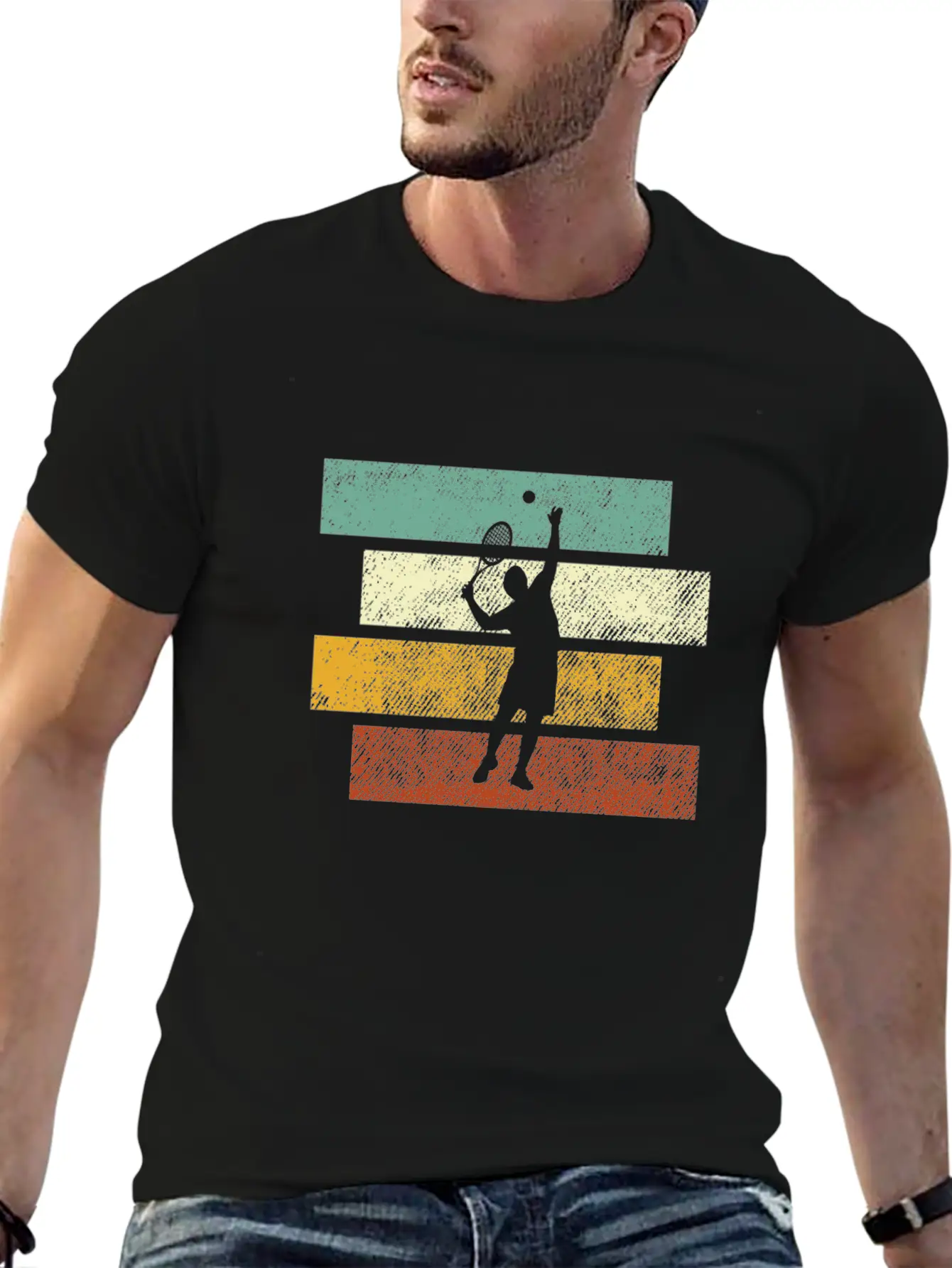 Tennis Retro Essential Cotton Tee For Daily Outfits ¨C Unisex Style