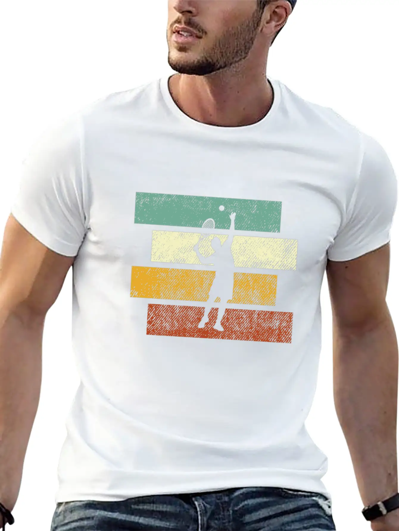 Tennis Retro Essential Cotton Tee For Daily Outfits ¨C Unisex Style