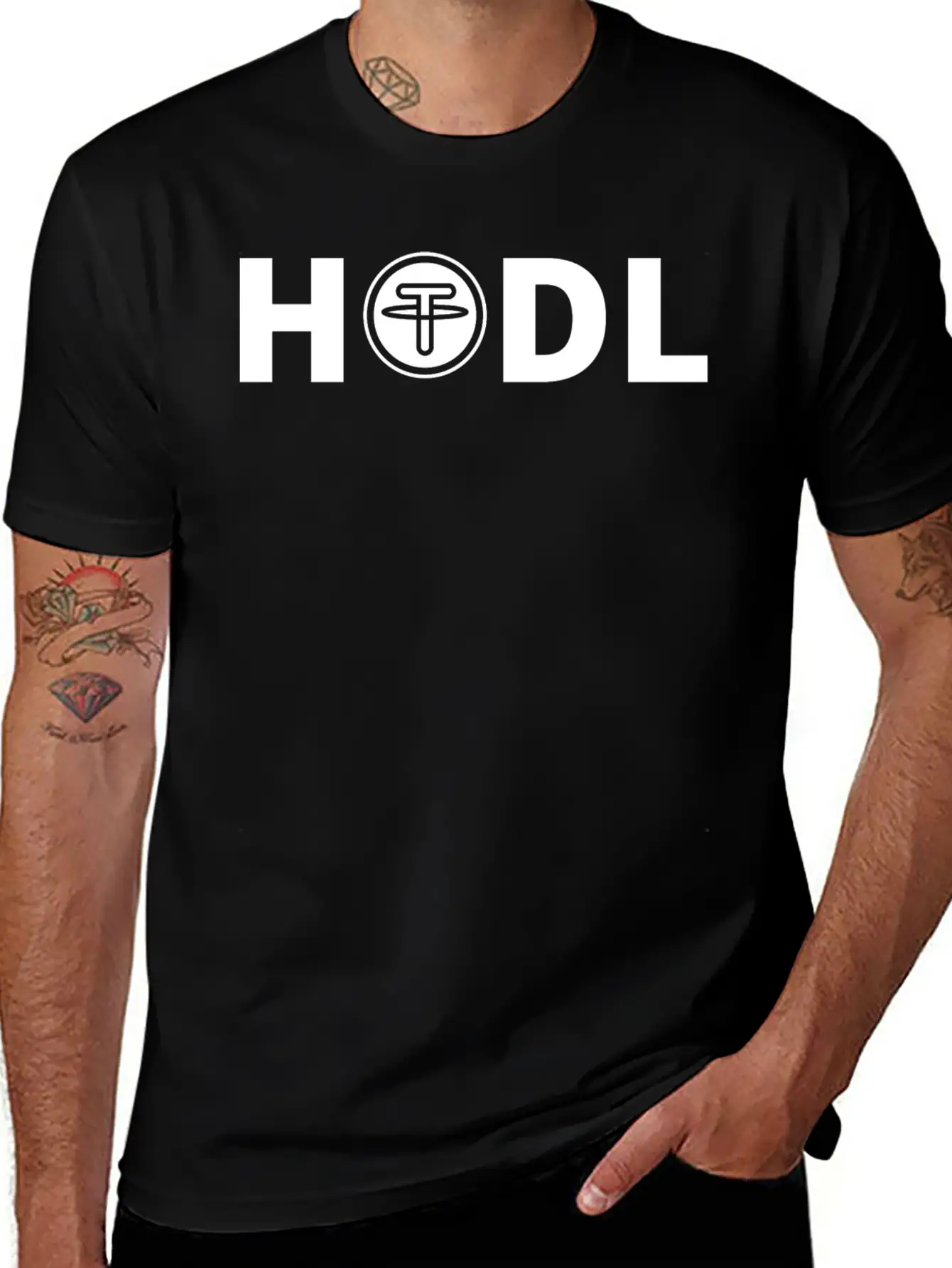 Tether HODL Unisex Casual T-Shirt ¨C Clean Design For Daily Comfort