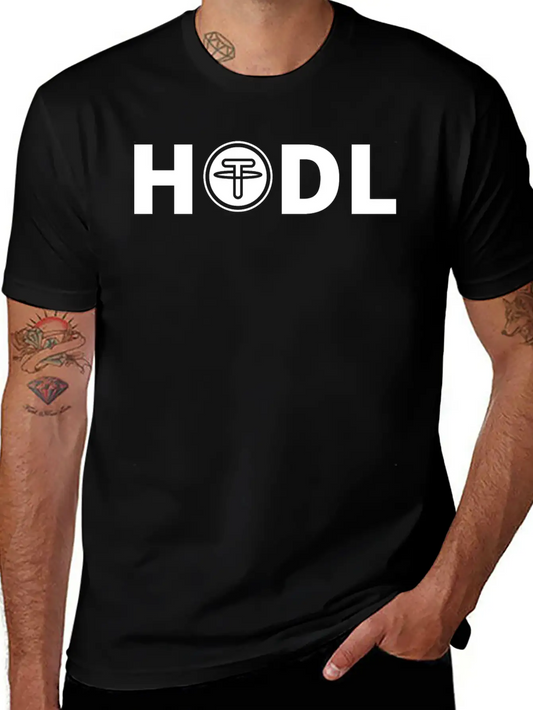 Tether HODL Unisex Casual T-Shirt ¨C Clean Design For Daily Comfort