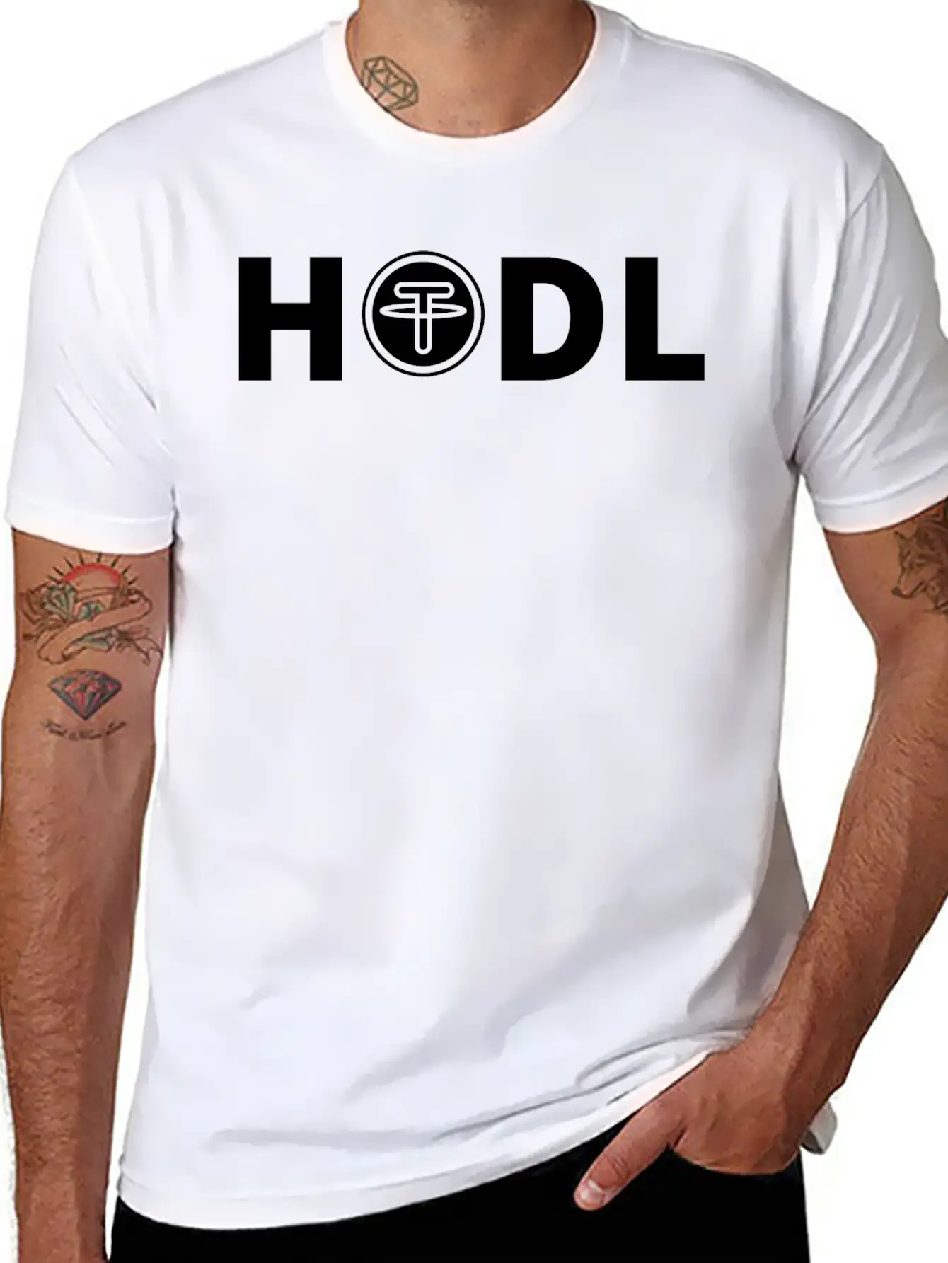 Tether HODL Unisex Casual T-Shirt ¨C Clean Design For Daily Comfort