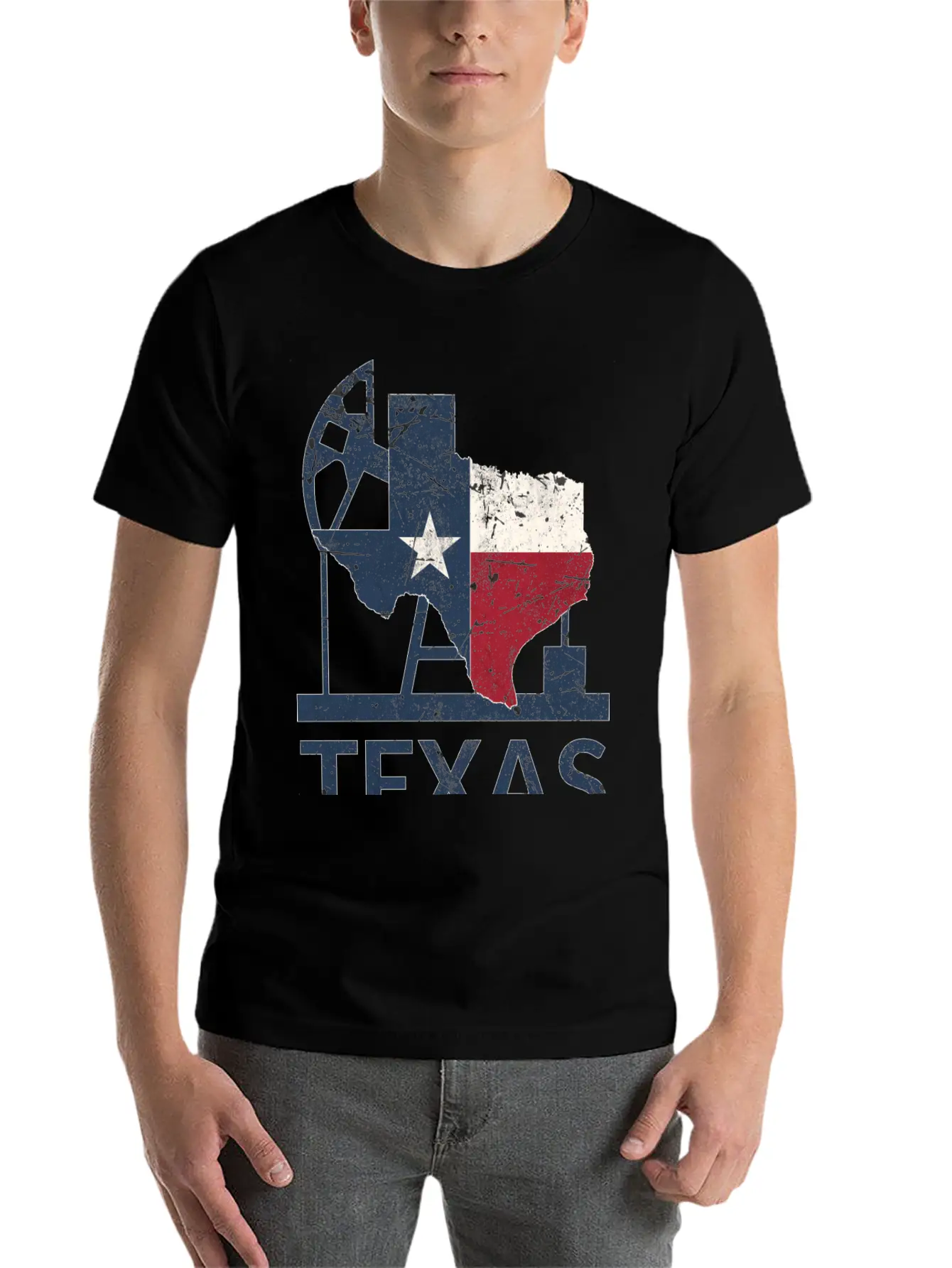 Texas Map USA Oil Essential Cotton Tee For Daily Outfits ¨C Unisex Style