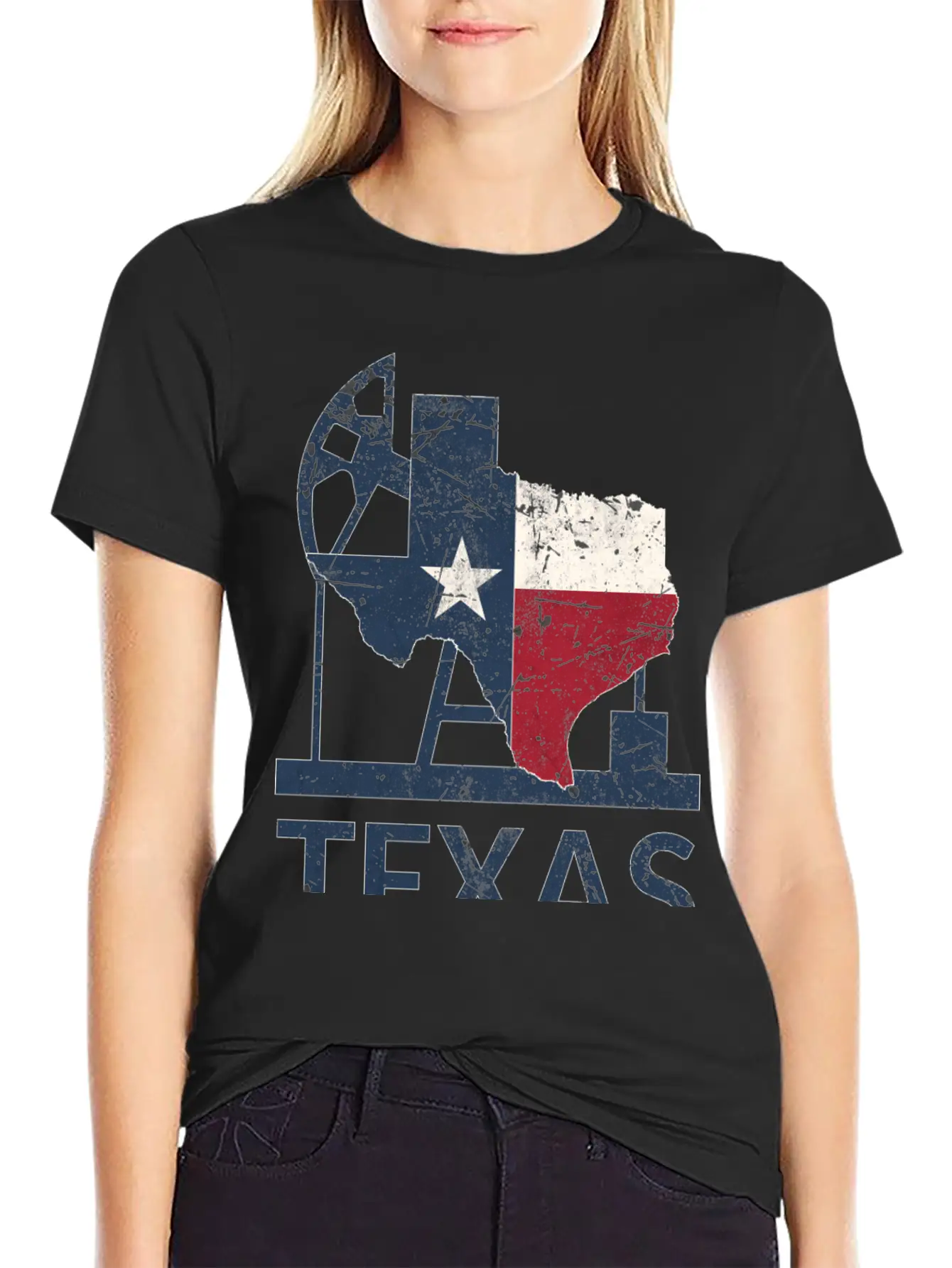 Texas Map USA Oil Essential Cotton Tee For Daily Outfits ¨C Unisex Style