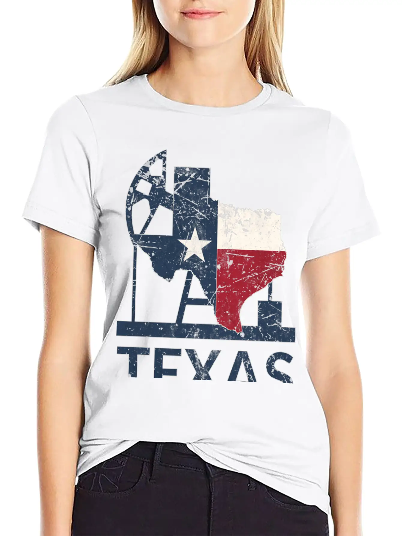 Texas Map USA Oil Essential Cotton Tee For Daily Outfits ¨C Unisex Style