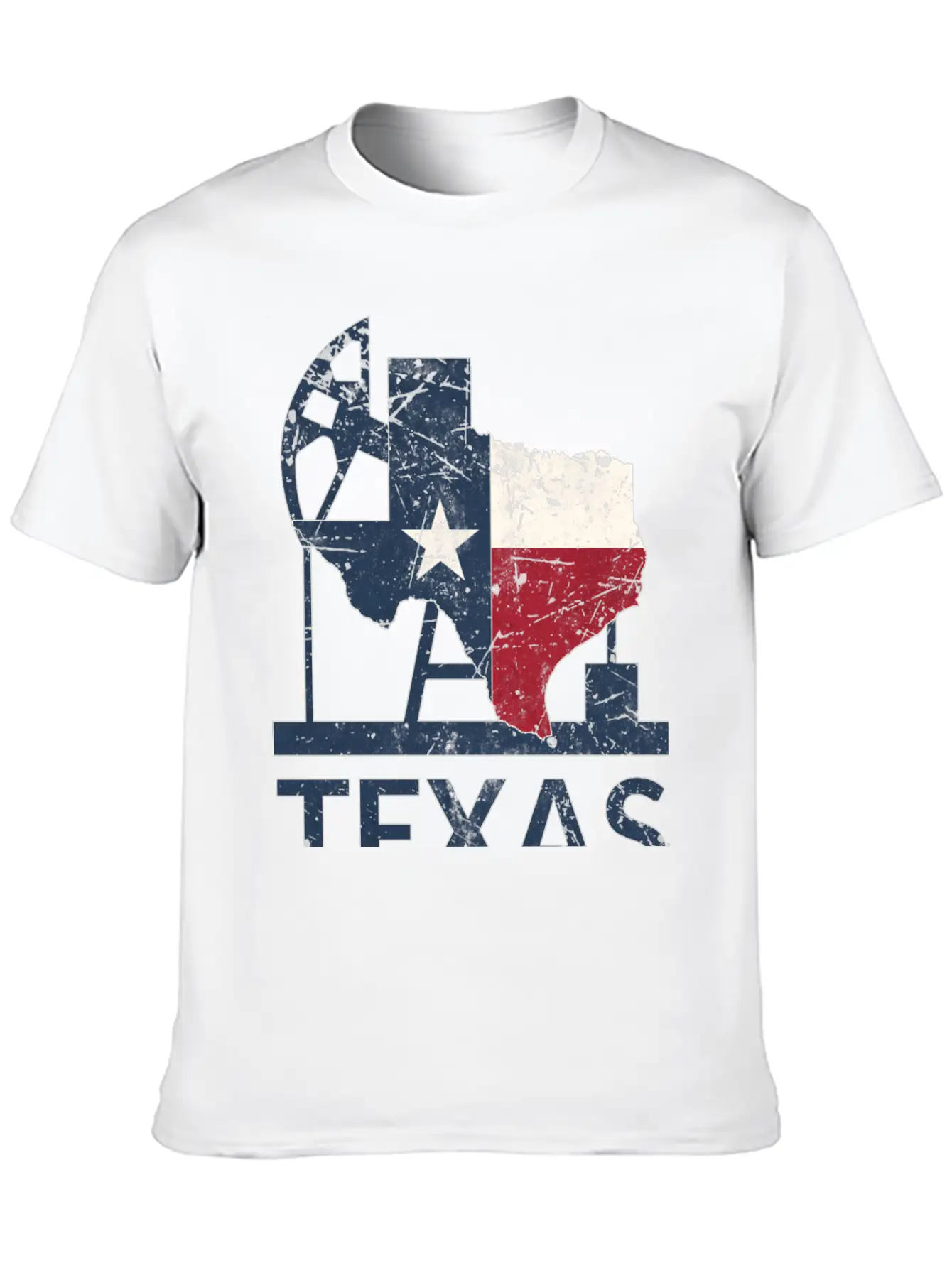 Texas Map USA Oil Essential Cotton Tee For Daily Outfits ¨C Unisex Style