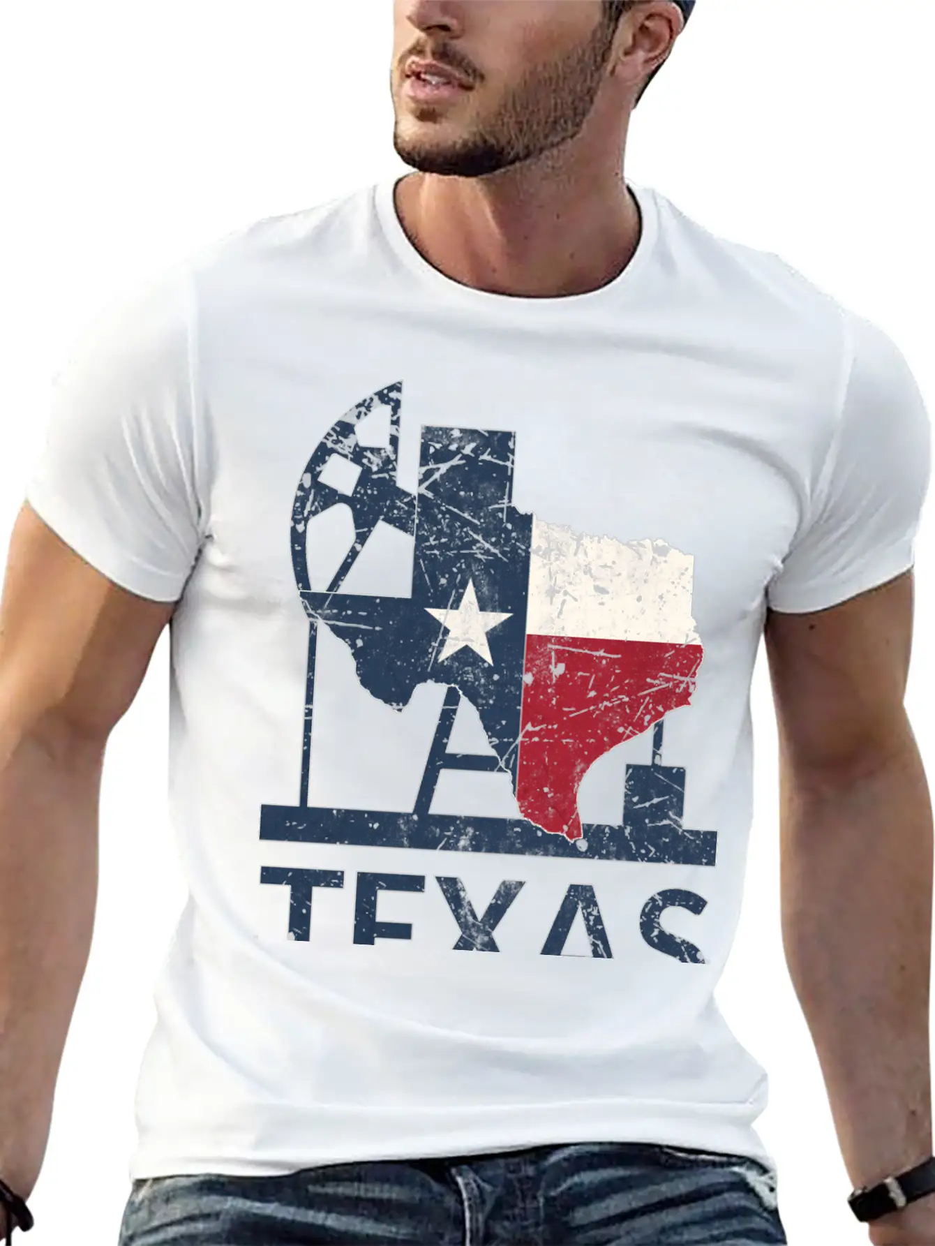 Texas Map USA Oil Essential Cotton Tee For Daily Outfits ¨C Unisex Style