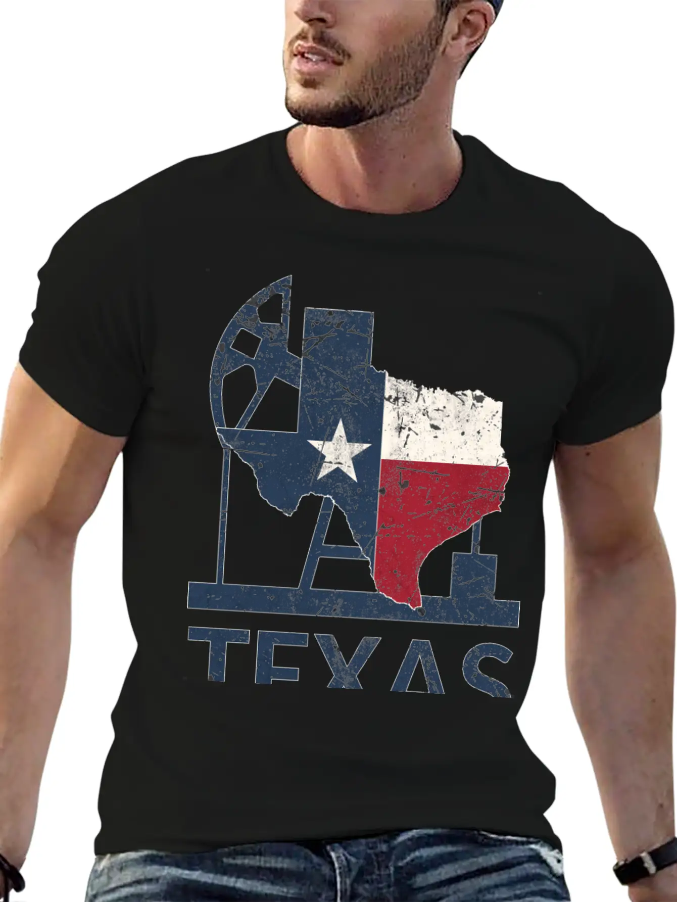 Texas Map USA Oil Essential Cotton Tee For Daily Outfits ¨C Unisex Style
