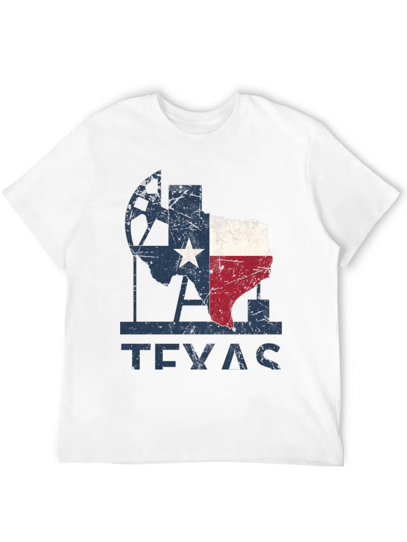 Texas Map USA Oil Essential Cotton Tee For Daily Outfits ¨C Unisex Style