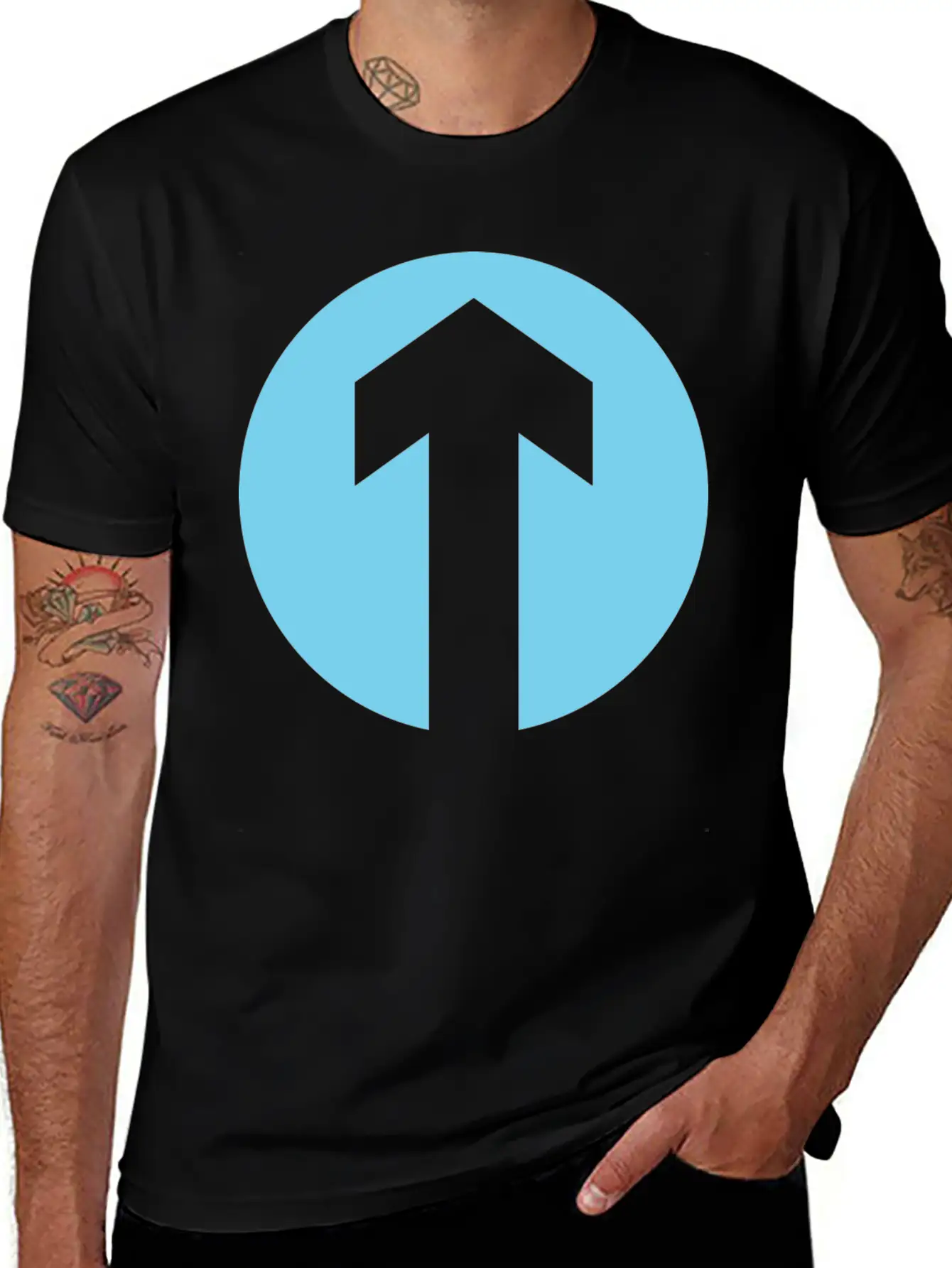 TFP Arrow Blue Unisex Casual T-Shirt ¨C Clean Design For Daily Comfort