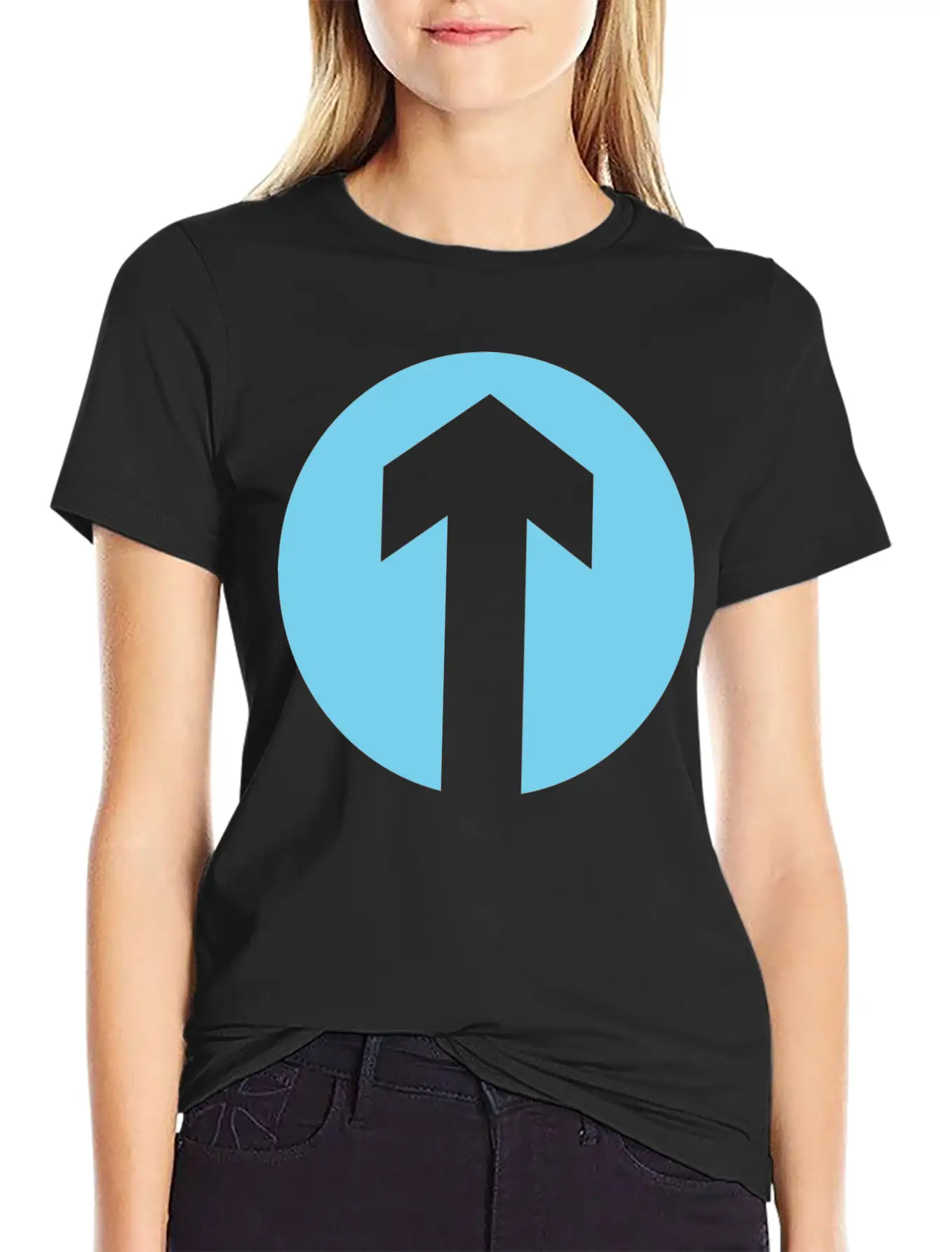 TFP Arrow Blue Unisex Casual T-Shirt ¨C Clean Design For Daily Comfort