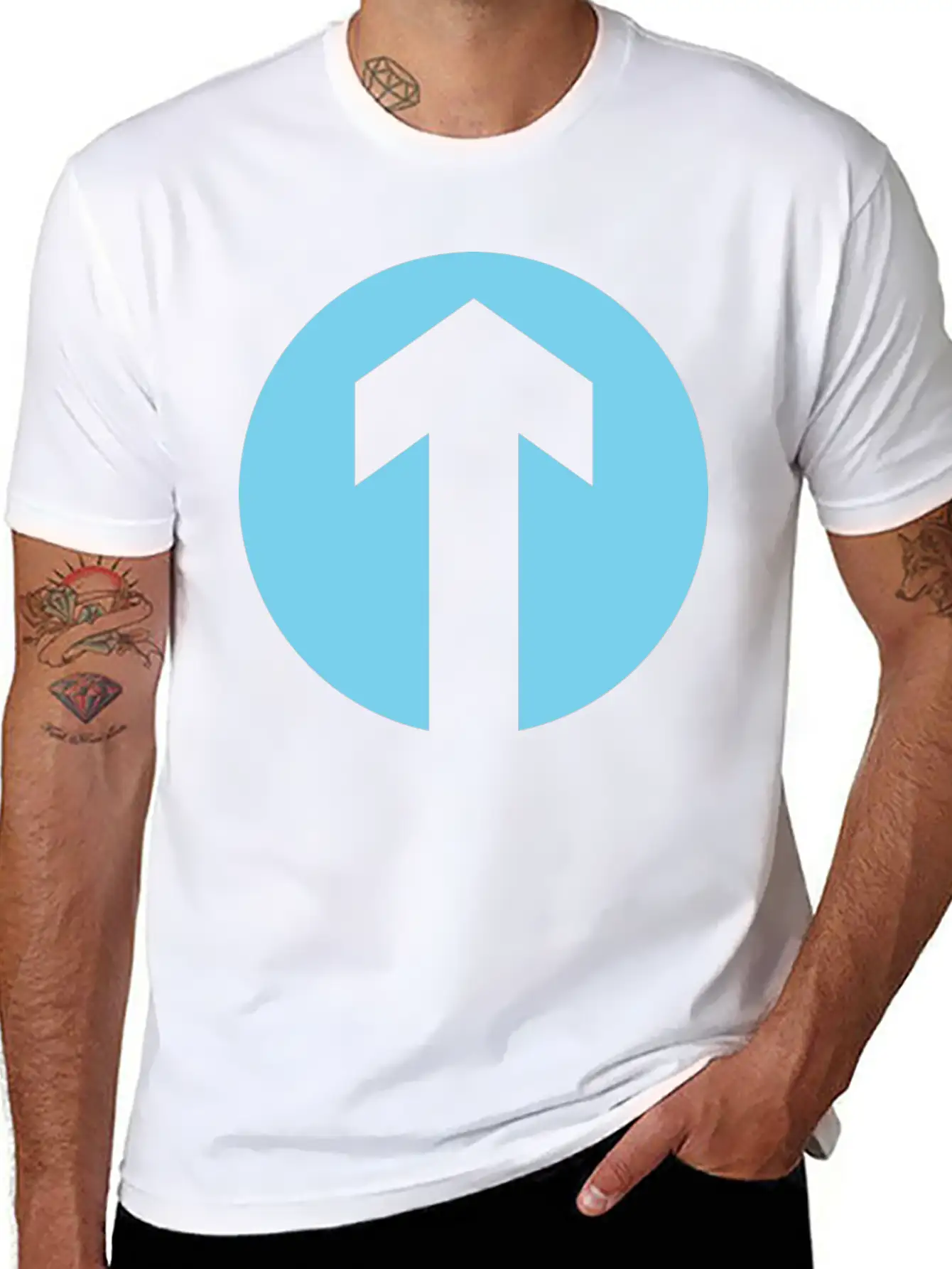 TFP Arrow Blue Unisex Casual T-Shirt ¨C Clean Design For Daily Comfort