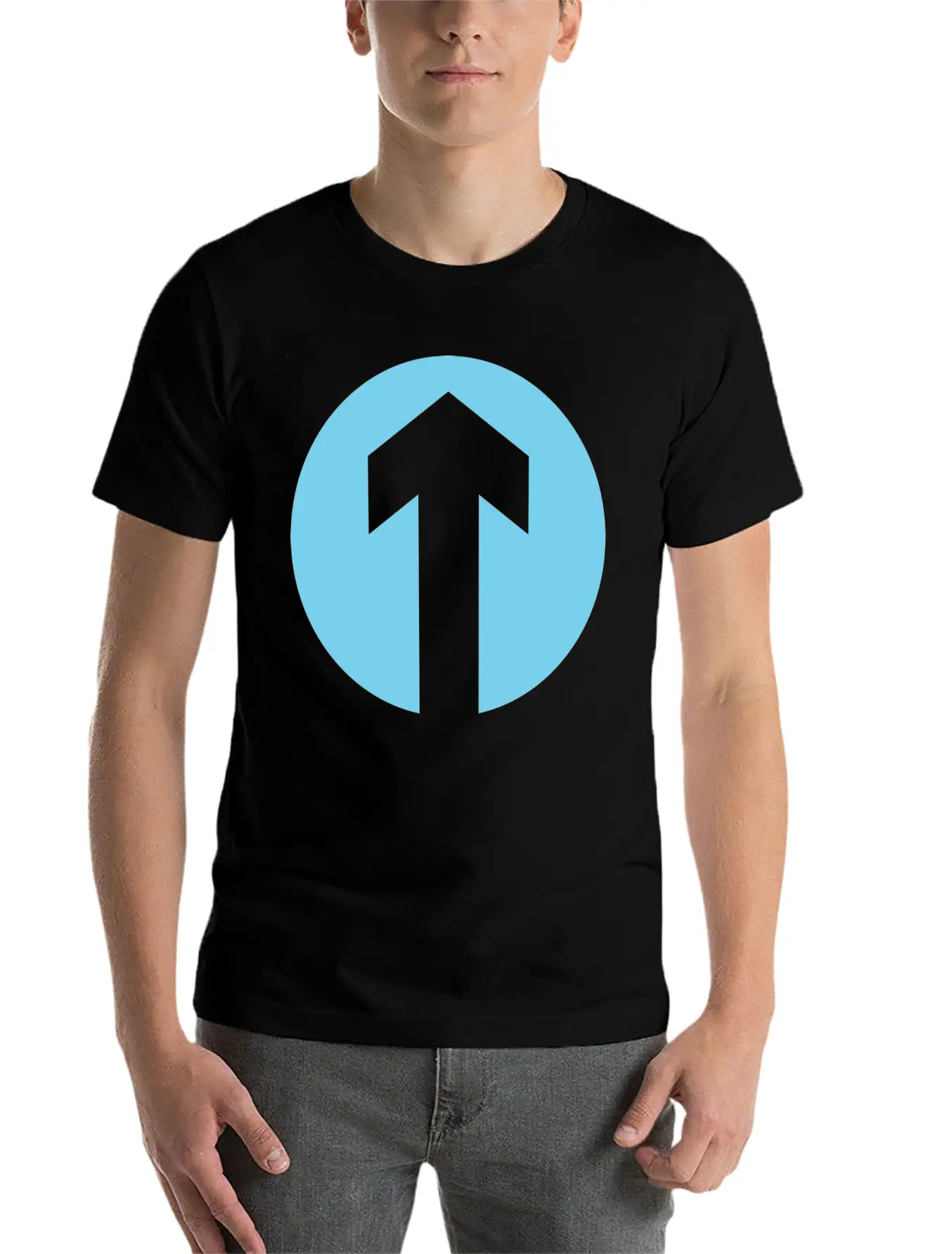 TFP Arrow Blue Unisex Casual T-Shirt ¨C Clean Design For Daily Comfort