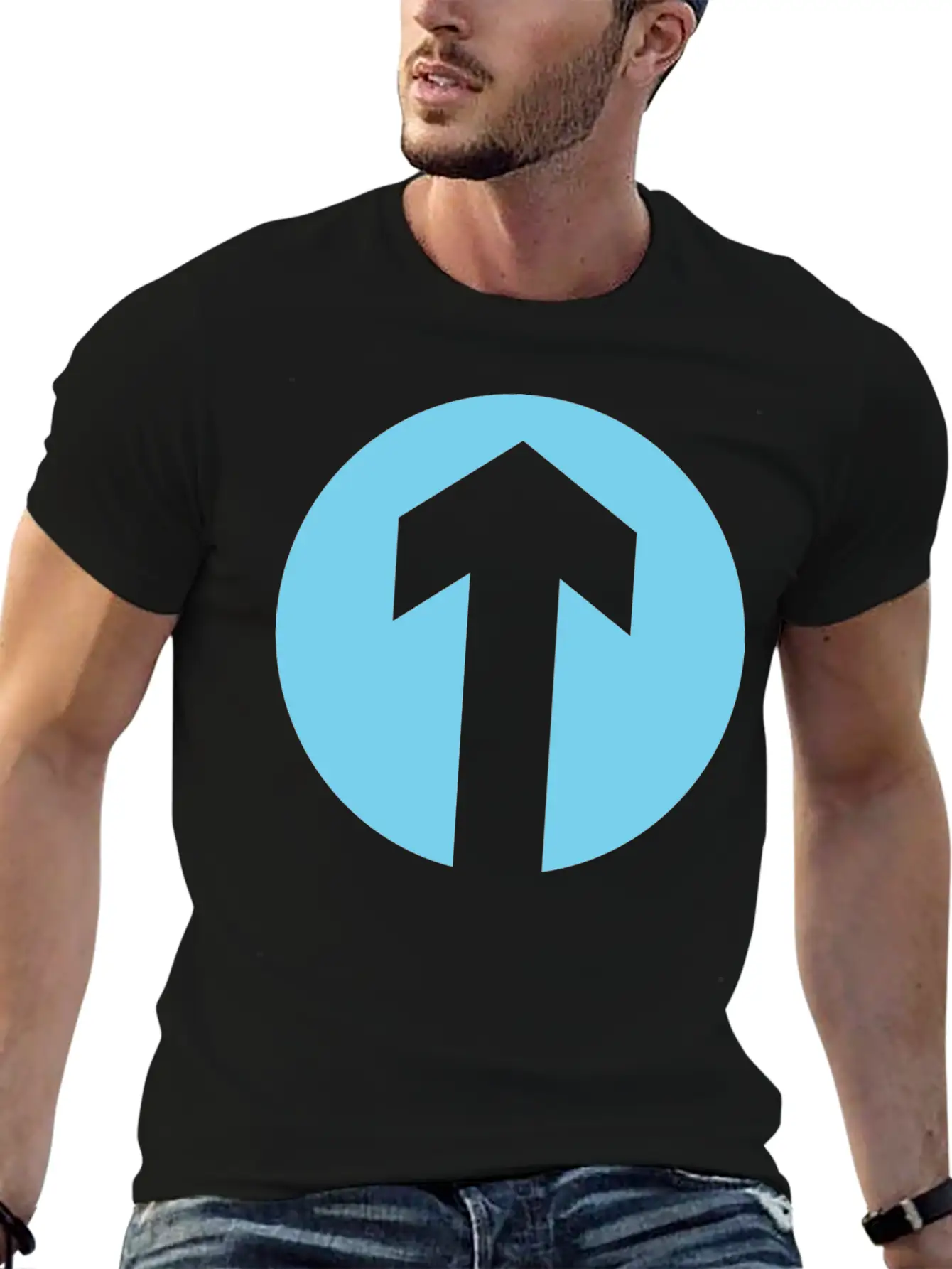 TFP Arrow Blue Unisex Casual T-Shirt ¨C Clean Design For Daily Comfort