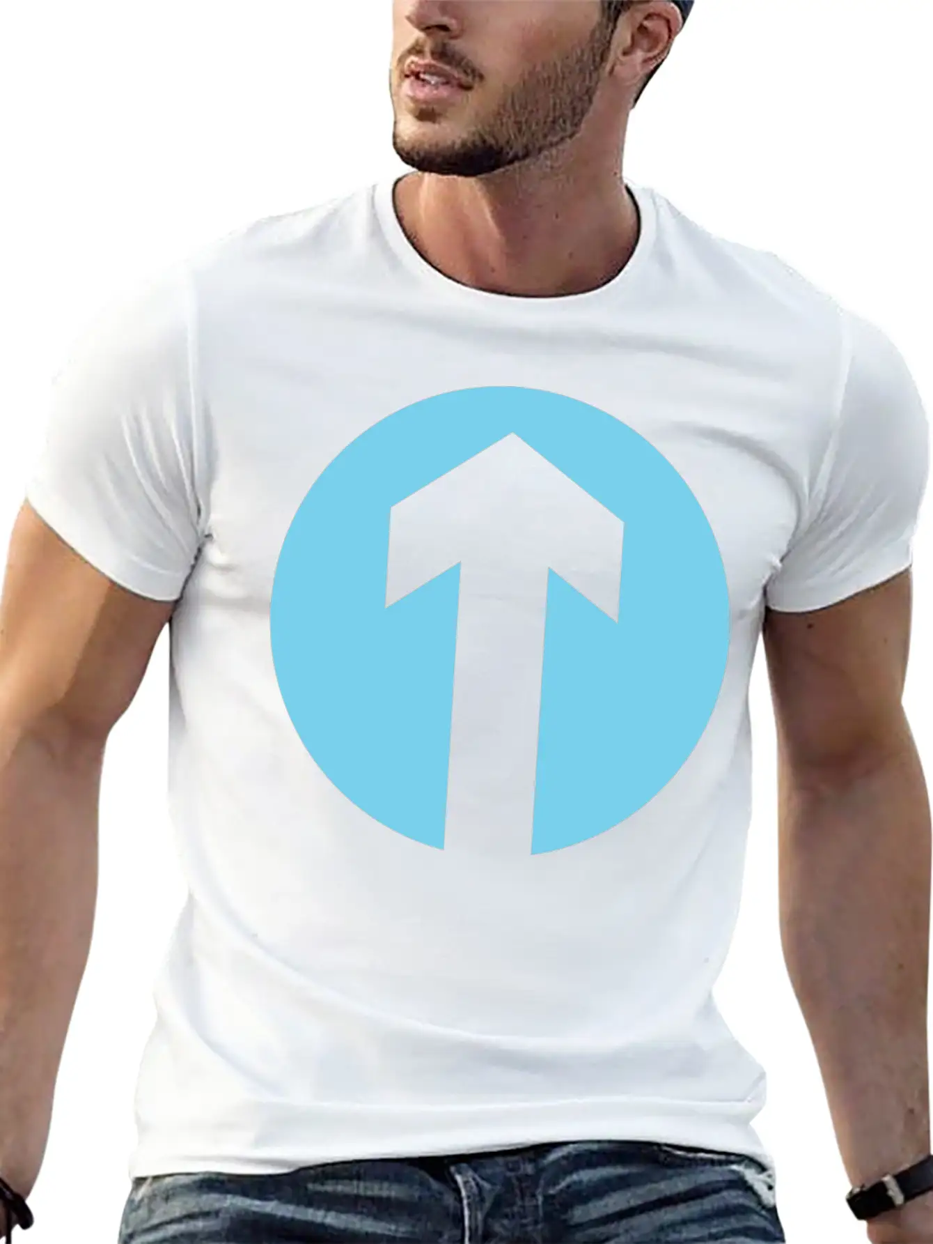 TFP Arrow Blue Unisex Casual T-Shirt ¨C Clean Design For Daily Comfort