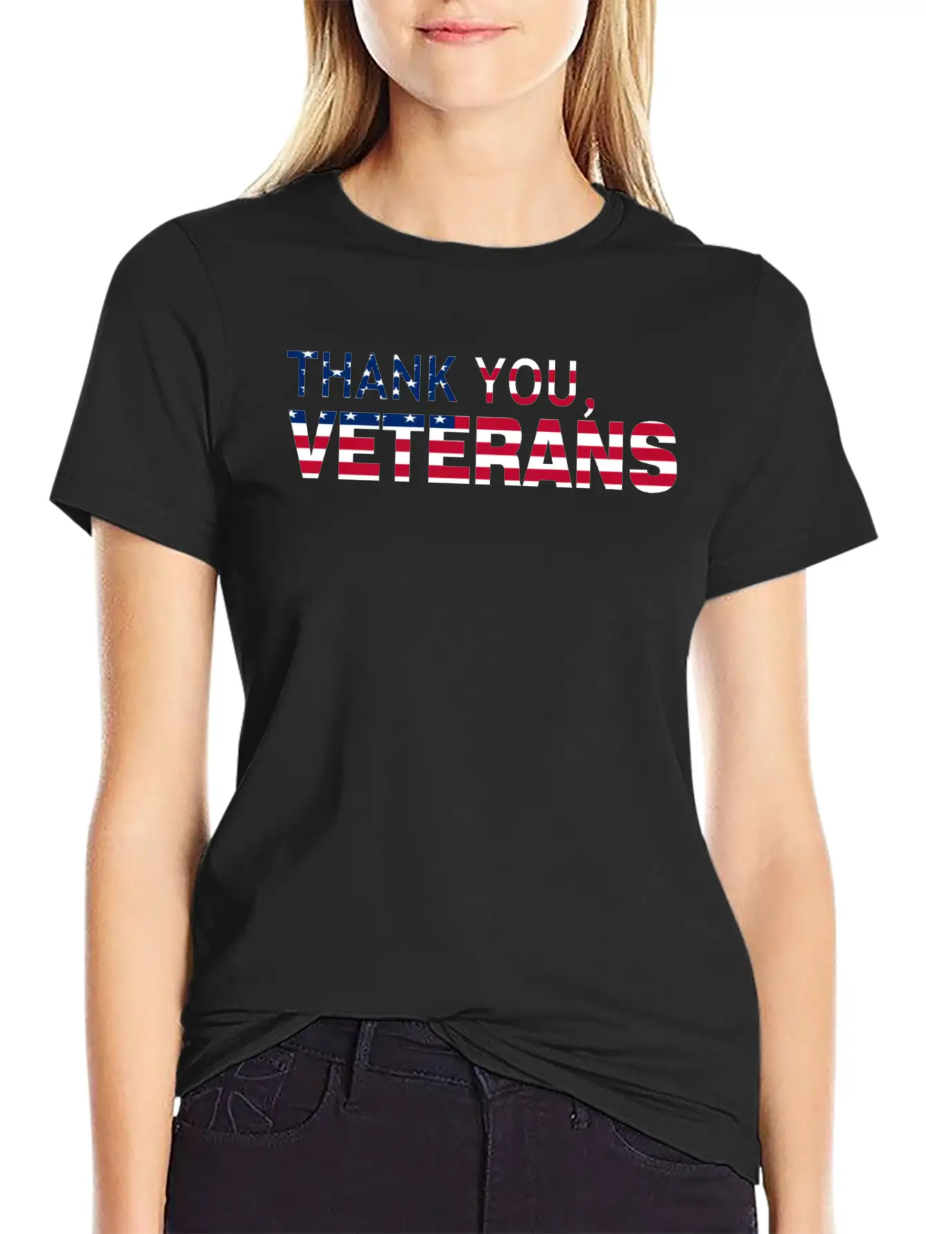 Thank You Veterans USA Flag Soft Cotton Short Sleeve Tee ¨C Unisex Wardrobe Staple