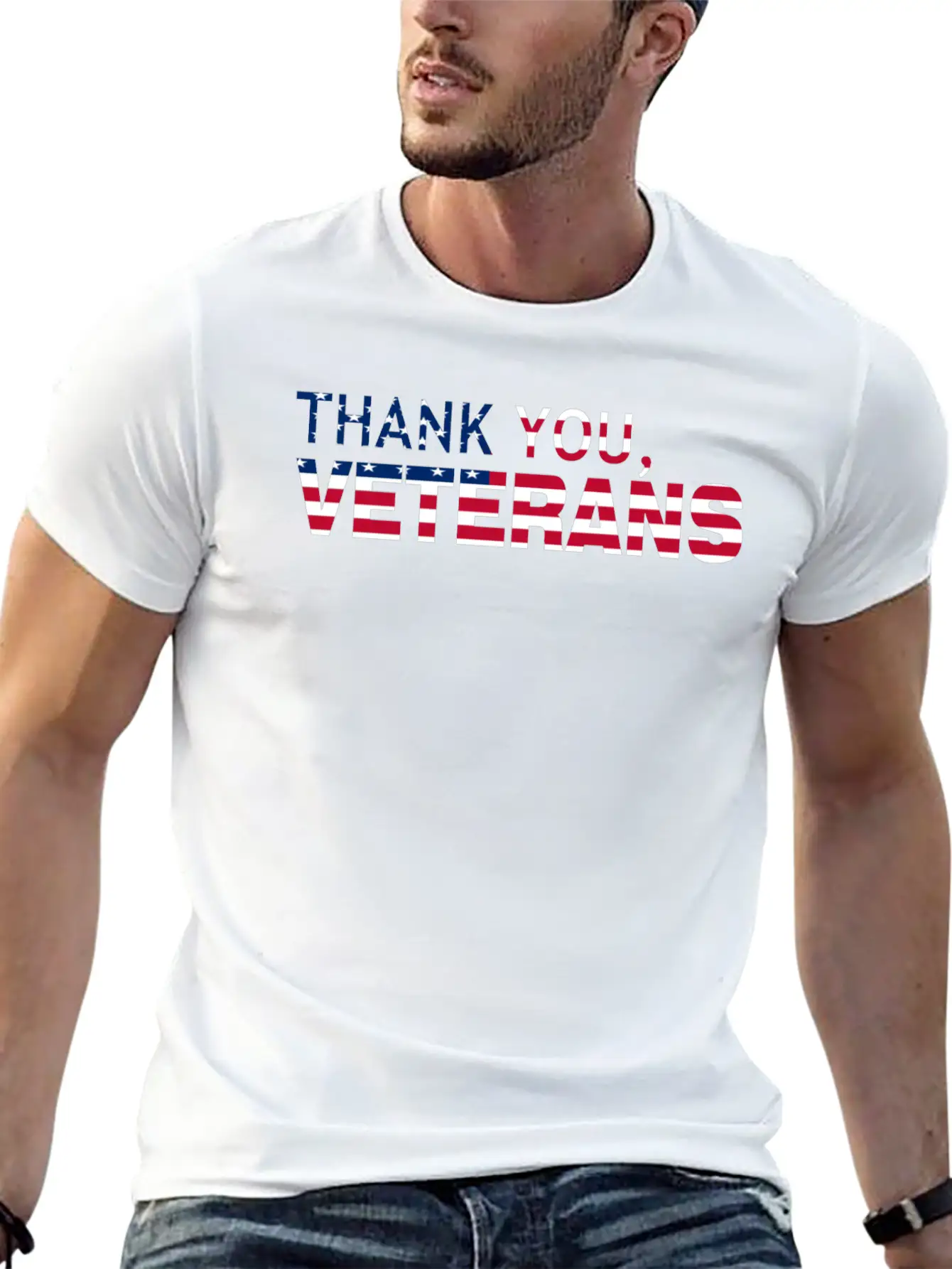 Thank You Veterans USA Flag Soft Cotton Short Sleeve Tee ¨C Unisex Wardrobe Staple