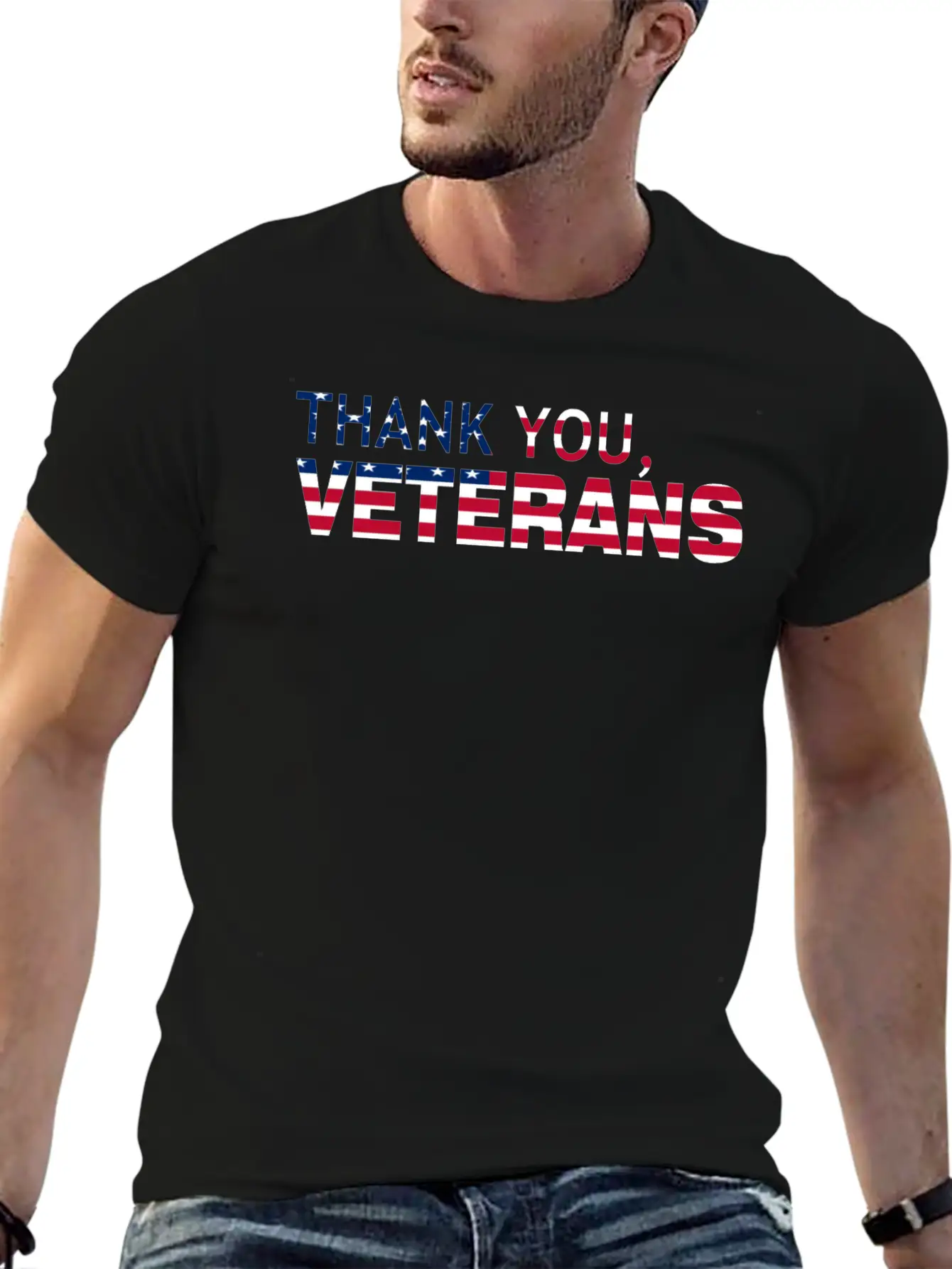 Thank You Veterans USA Flag Soft Cotton Short Sleeve Tee ¨C Unisex Wardrobe Staple