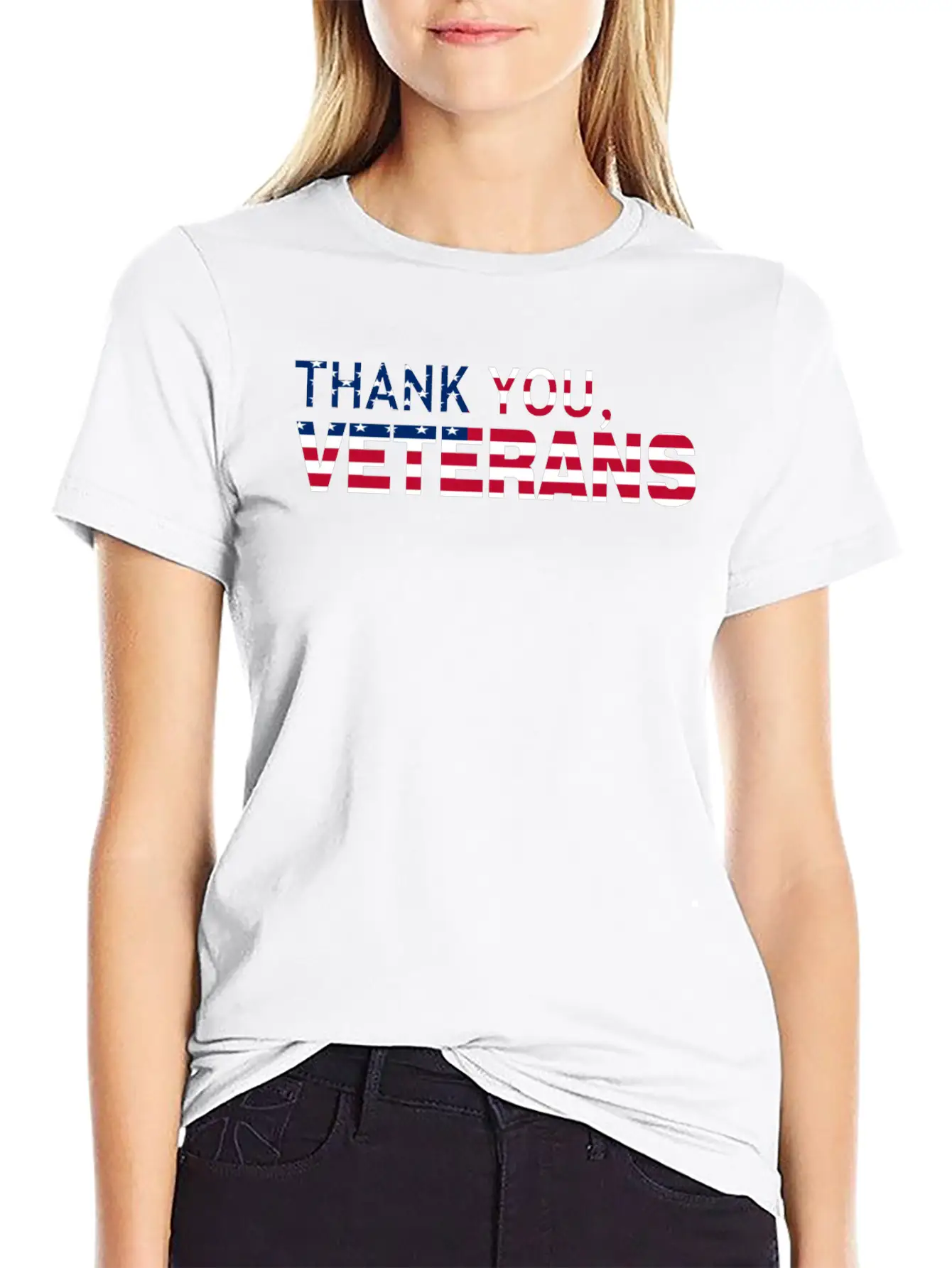 Thank You Veterans USA Flag Soft Cotton Short Sleeve Tee ¨C Unisex Wardrobe Staple