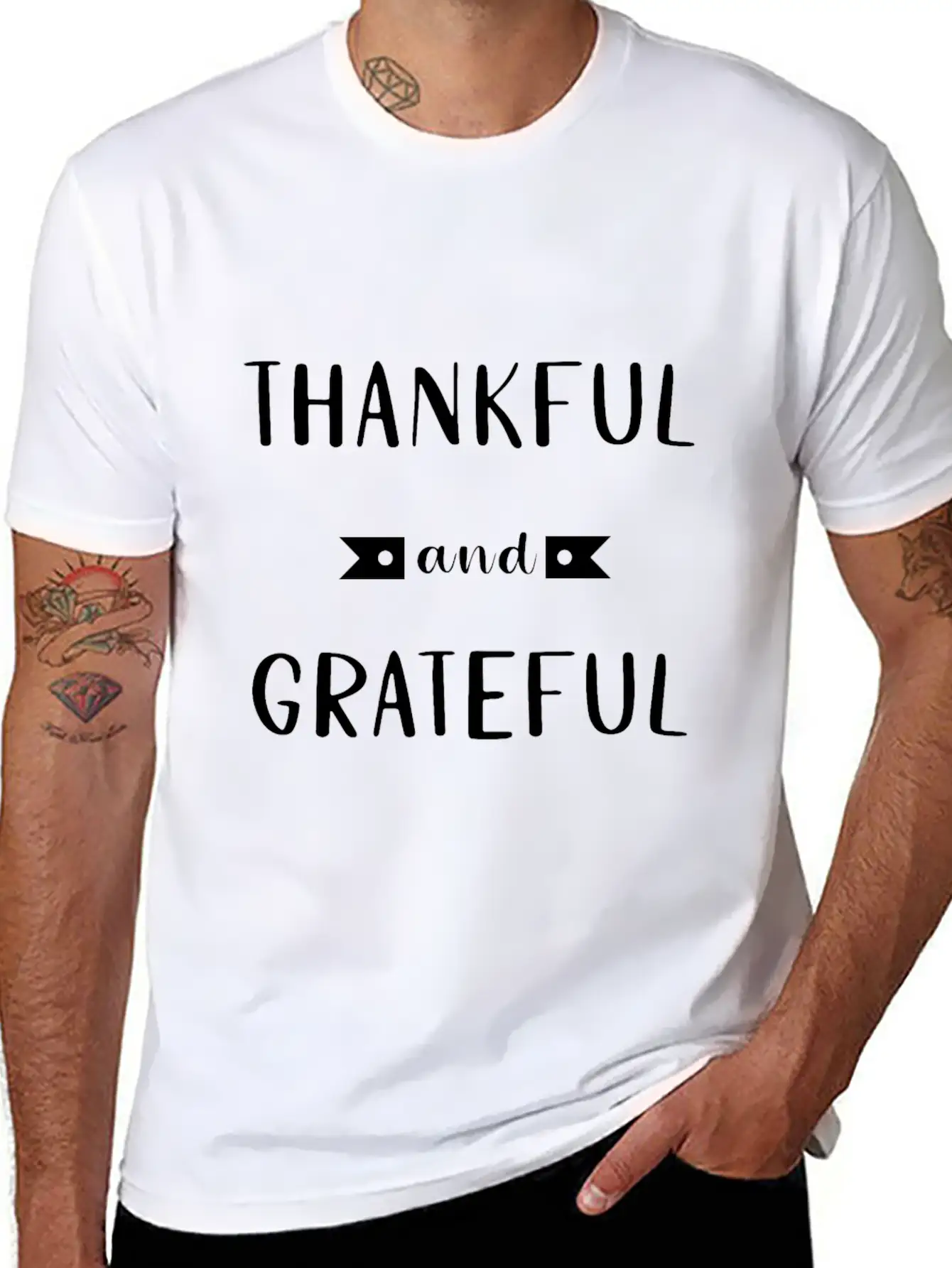 Thankful And Grateful For Life - Gratitude Essential Cotton Tee For Daily Outfits ¨C Unisex Style