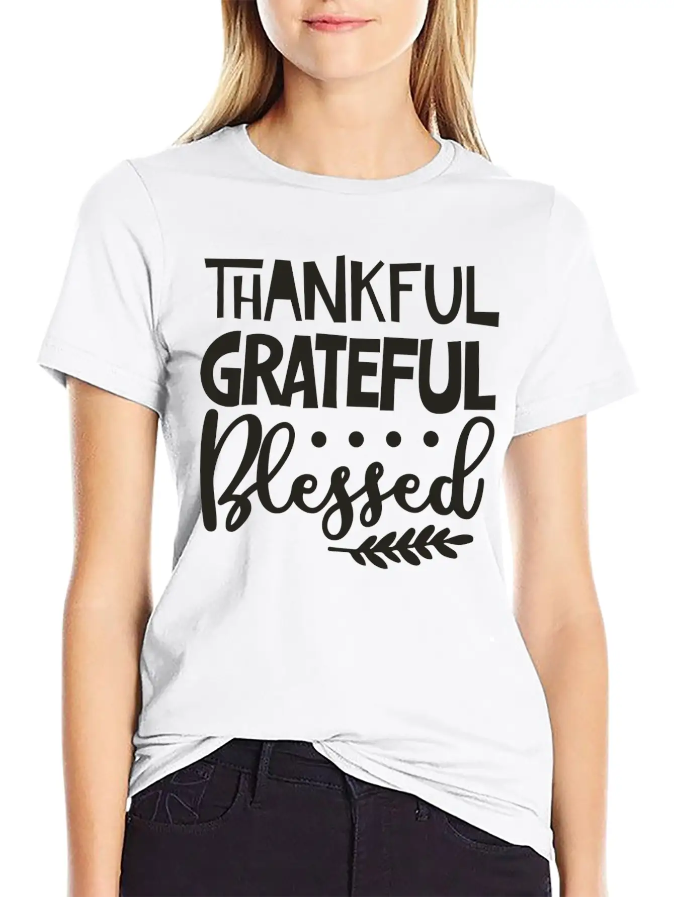 Thankful Grateful Blessed Unisex Casual T-Shirt ¨C Clean Design For Daily Comfort