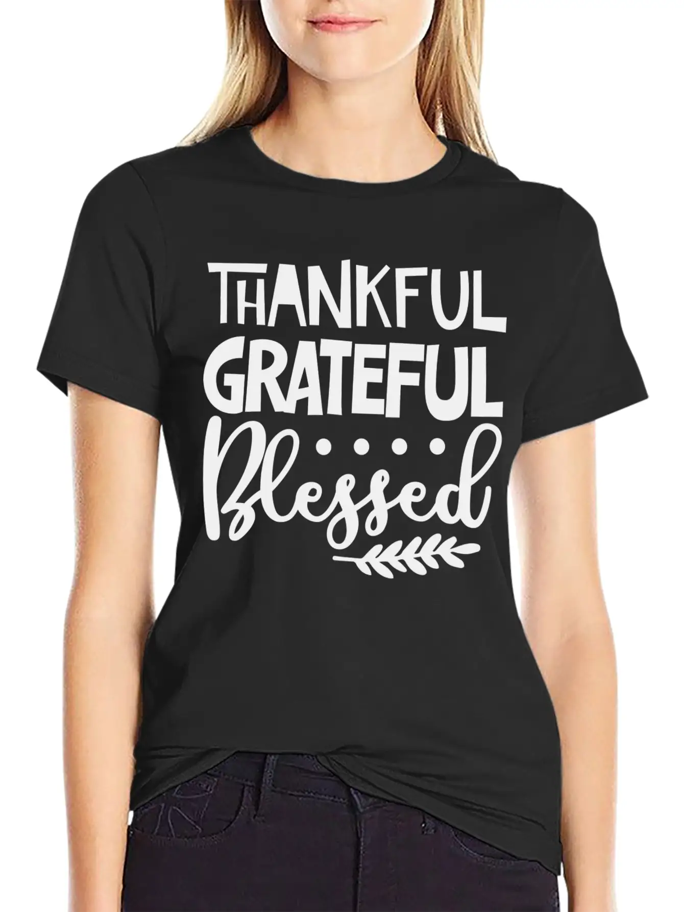 Thankful Grateful Blessed Unisex Casual T-Shirt ¨C Clean Design For Daily Comfort