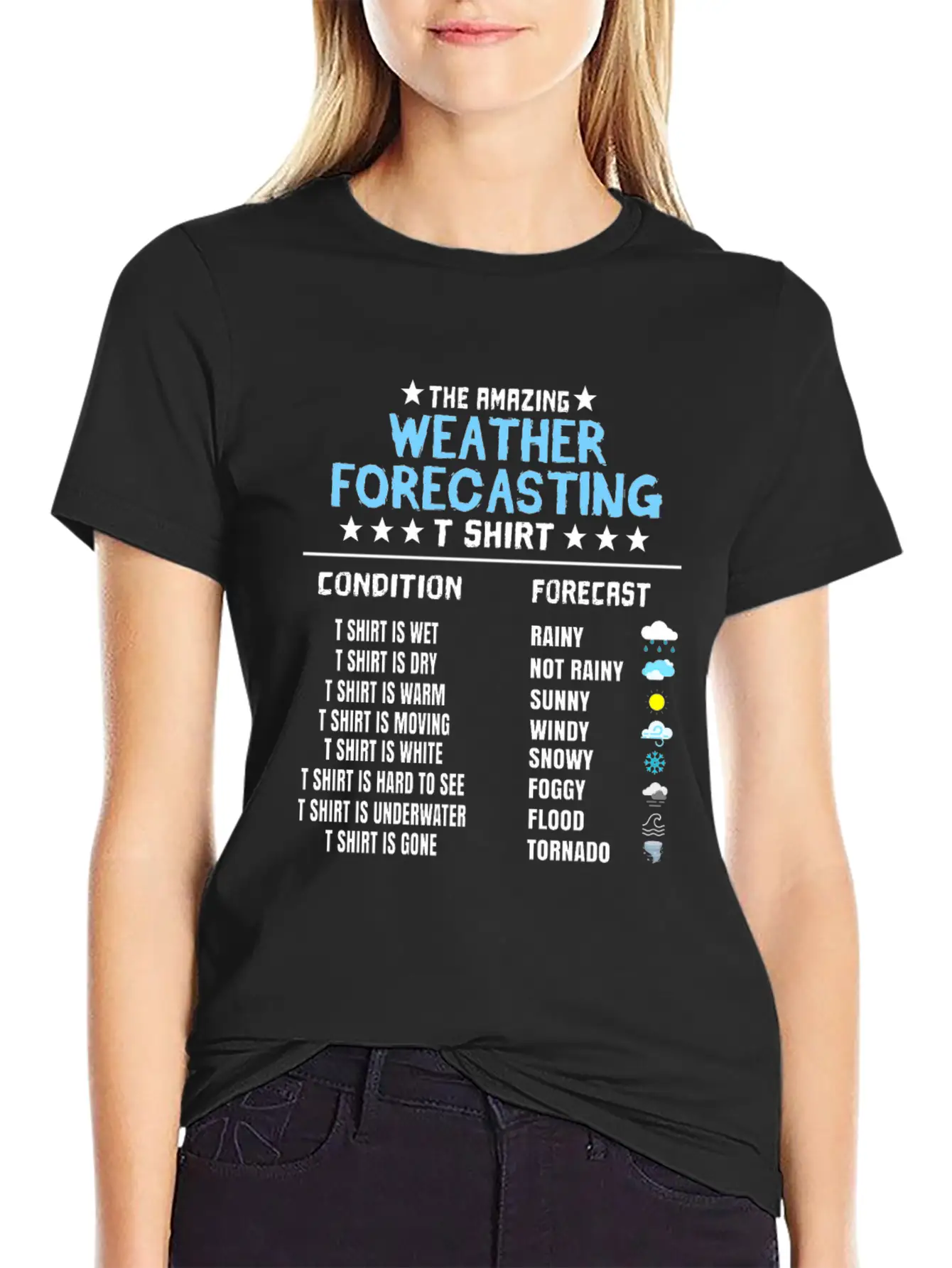 The Amazing Weather Forecasting T Shirt Basic Graphic T-Shirt ¨C Daily Comfort In Soft Cotton