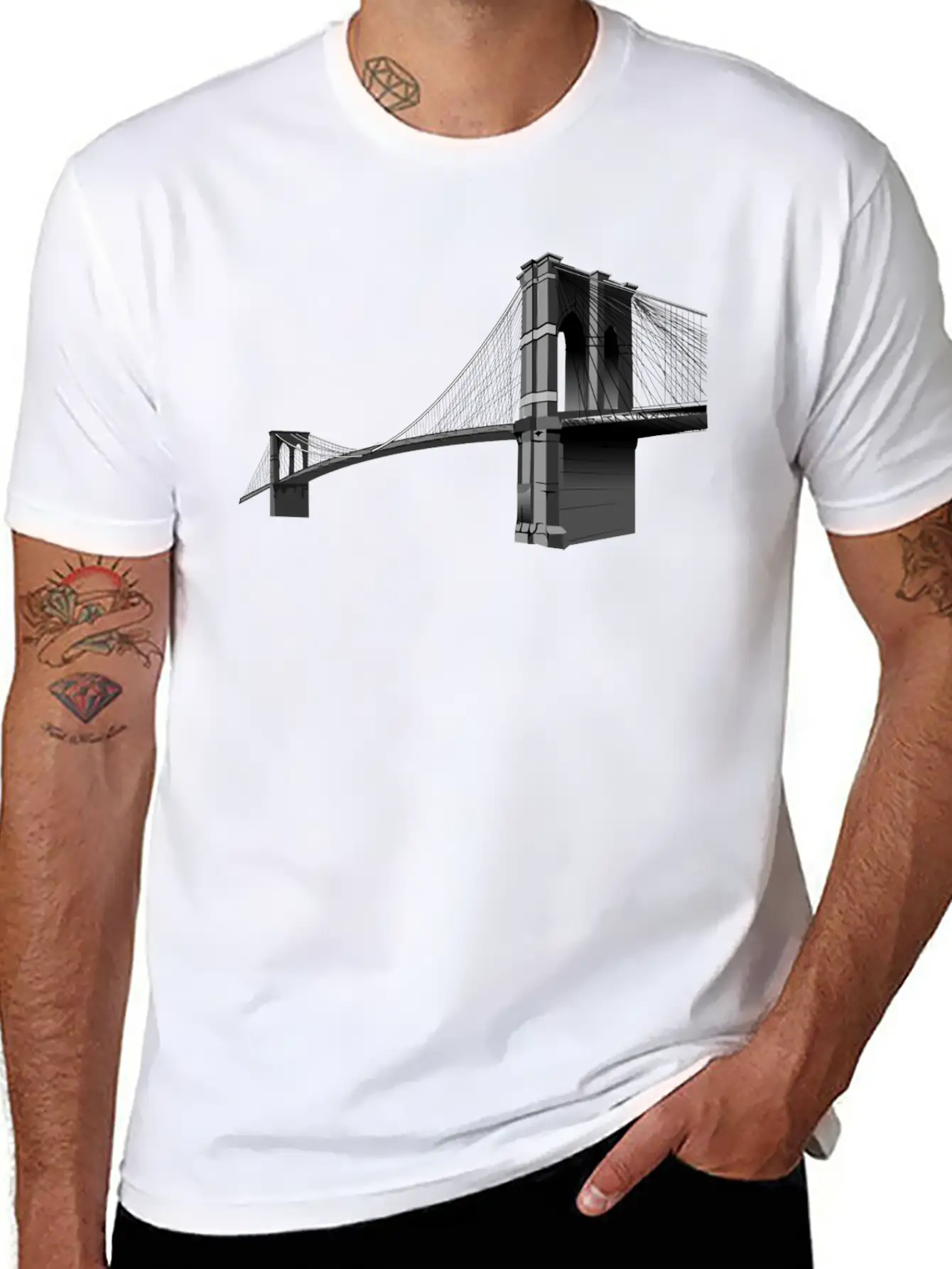 The Brooklyn Bridge Basic Graphic T-Shirt ¨C Daily Comfort In Soft Cotton