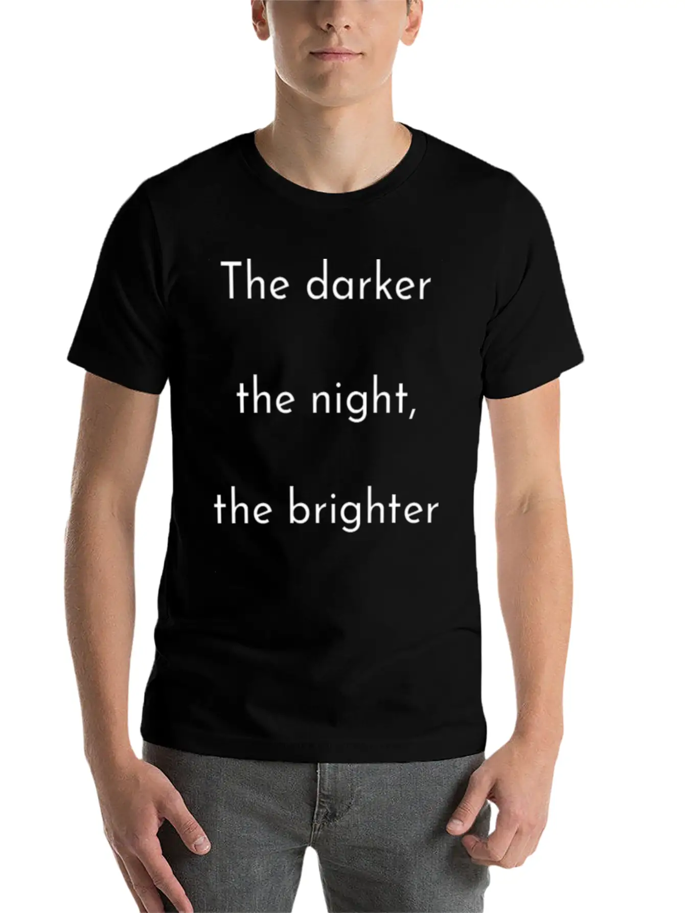 The Darker The Night Mindfulness Spiritual Basic Graphic T-Shirt ¨C Daily Comfort In Soft Cotton