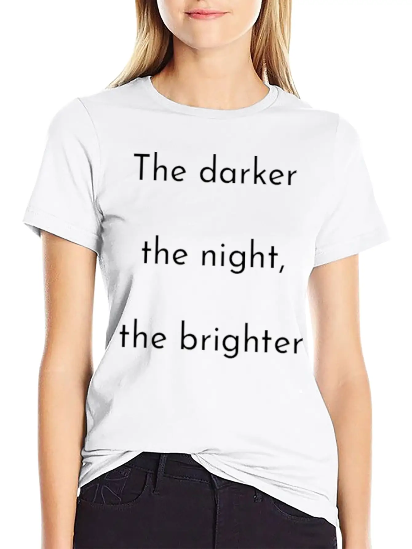 The Darker The Night Mindfulness Spiritual Basic Graphic T-Shirt ¨C Daily Comfort In Soft Cotton