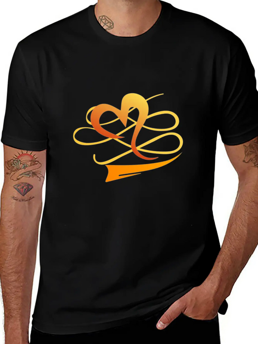 The Golden Heart Essential Cotton Tee For Daily Outfits ¨C Unisex Style
