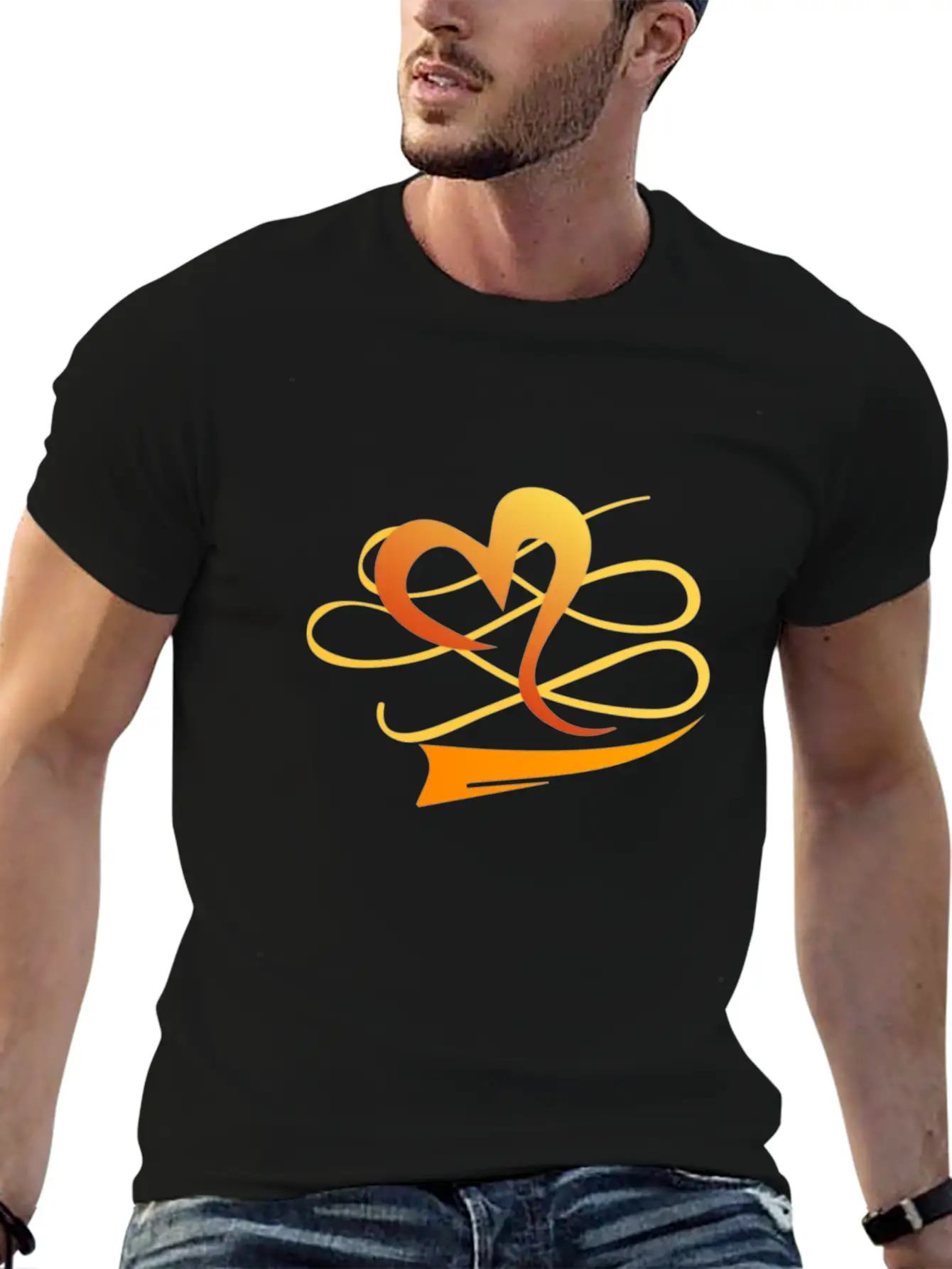 The Golden Heart Essential Cotton Tee For Daily Outfits ¨C Unisex Style