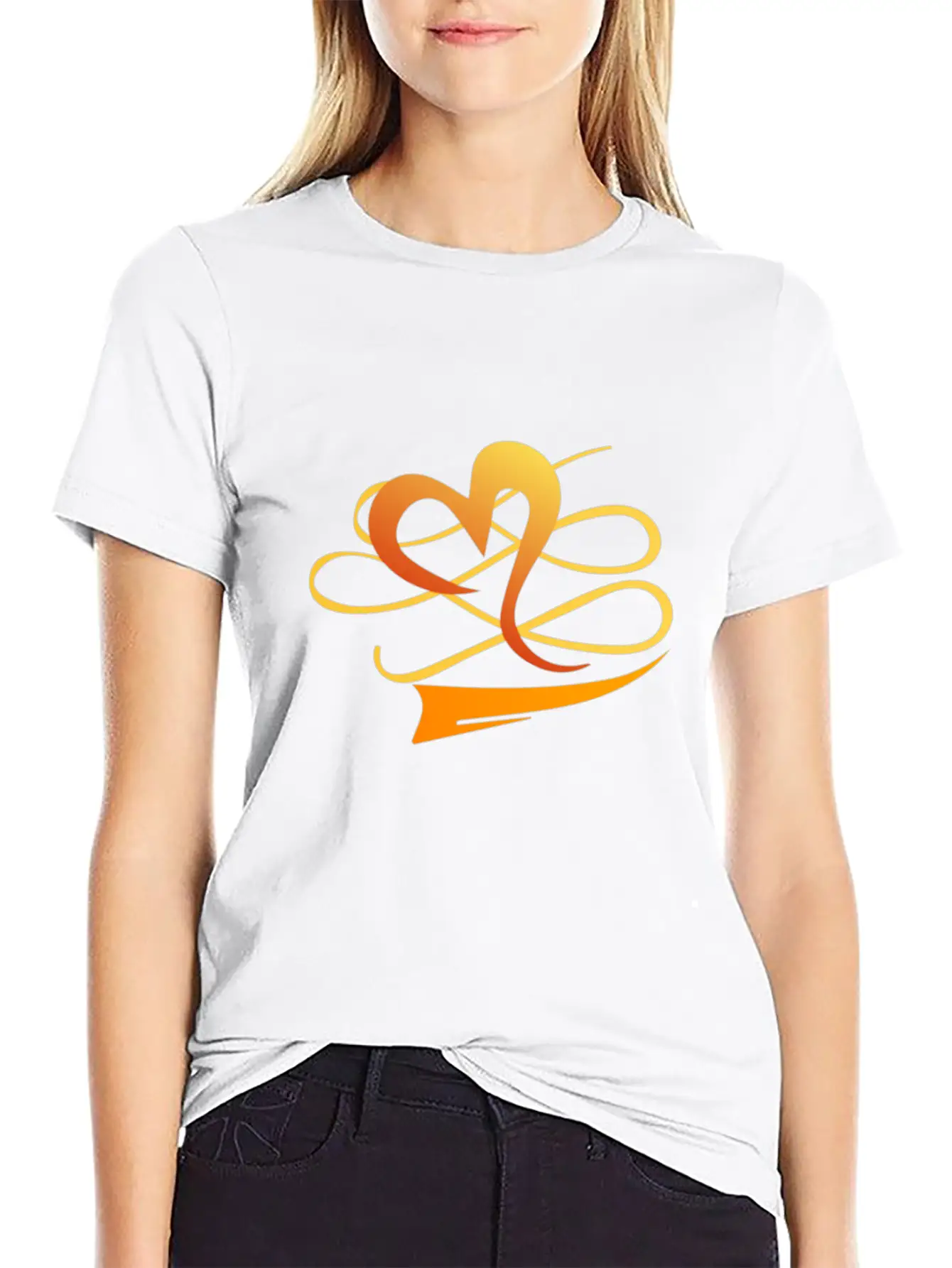 The Golden Heart Essential Cotton Tee For Daily Outfits ¨C Unisex Style